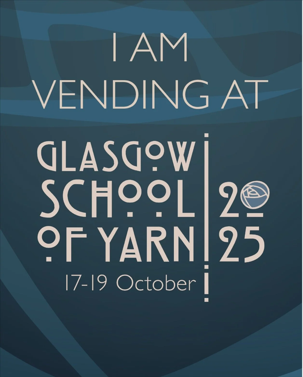 I&rsquo;m about to start packing up all the yarn for @glasgowschoolofyarn this weekend.

You&rsquo;ll find us in the Reception area this year which is to the right of the first flight of stairs. 

A lovely bright room that we were in for our first ye