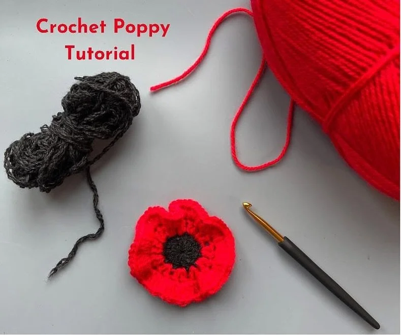 Lest we forget. 

There&rsquo;s a free pattern and poppy tutorial on my you tube channel. Please consider a donation to Poppy Scotland. 

#remembranceday #remembrancepoppy #poppytutorial #crochetpoppy