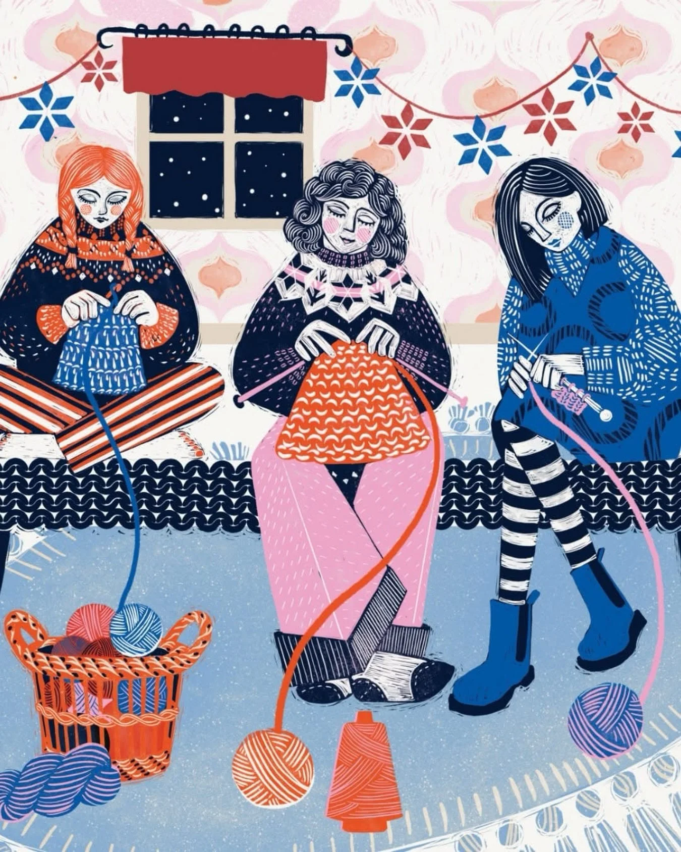 Isn&rsquo;t this print wonderful?! 🧶 

I&rsquo;m hoping to buy some of these at @eastneukknits this weekend. 

They were designed exclusively for East Neuk Knits by @nattymaid Mandy Tait.

🌟 I&rsquo;m packing everything up today so there will be no
