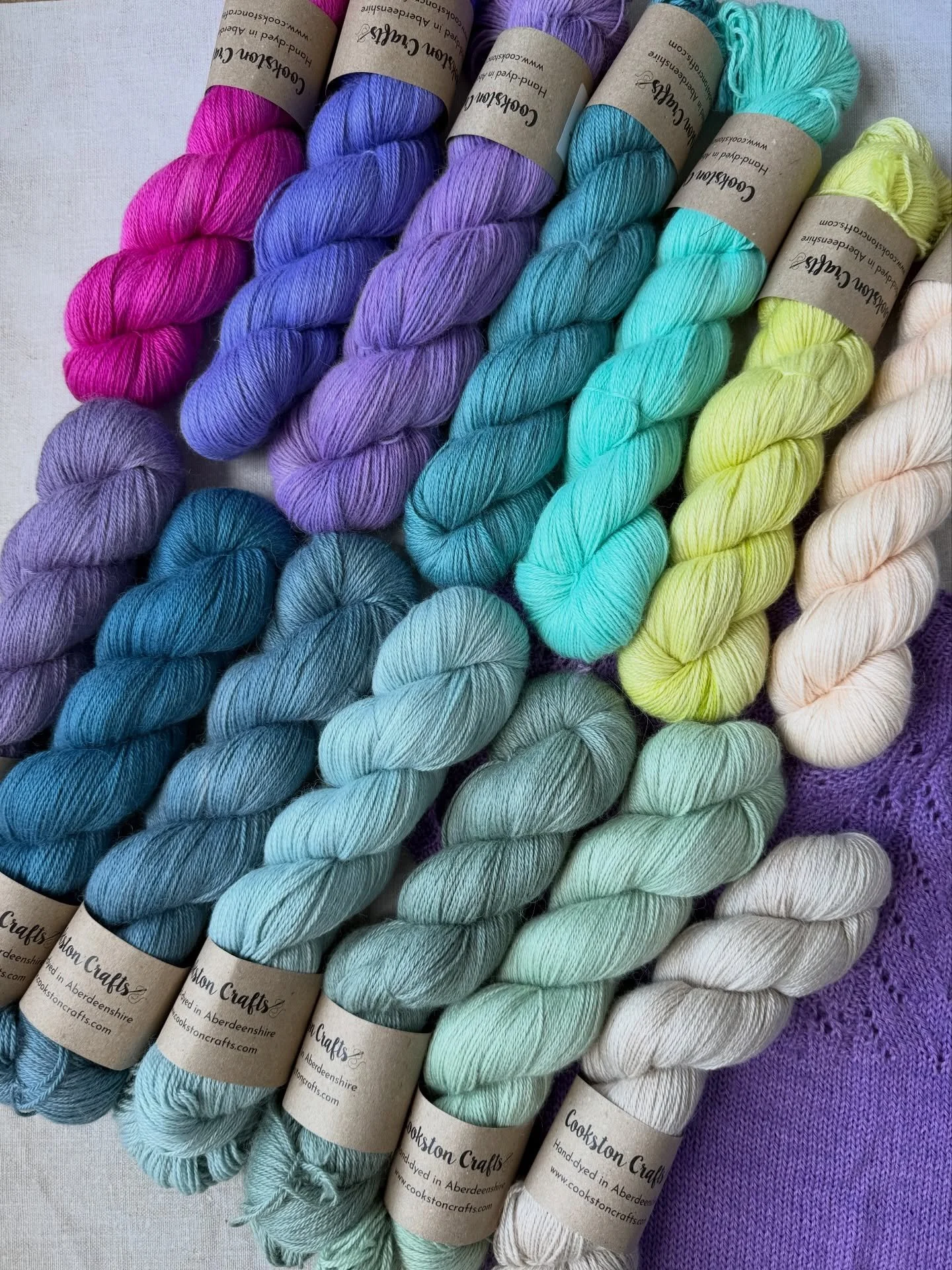 This Baby Alpaca, Cashmere and Silk yarn base is one that&rsquo;s become a firm favourite. 

It&rsquo;s gorgeous to dye and knit with. The finished garment then becomes the softest wooliest hug and it&rsquo;s a non superwash base too. 

I have lots i