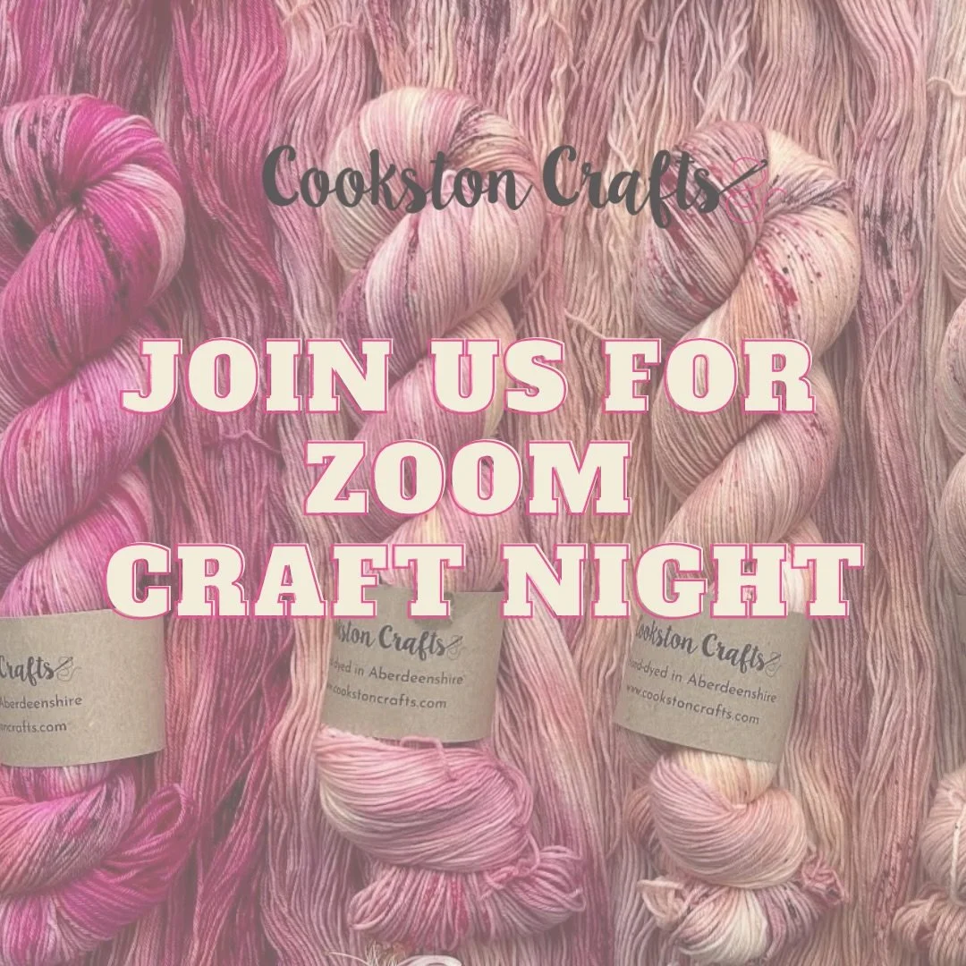 Zoom craft night will resume tonight at 7pm.

Whatever your craft, you&rsquo;re very welcome to join us for a chat with no pressure whatsoever.

I host these sessions once a fortnight - please send me a message if you&rsquo;d like me to send you a re