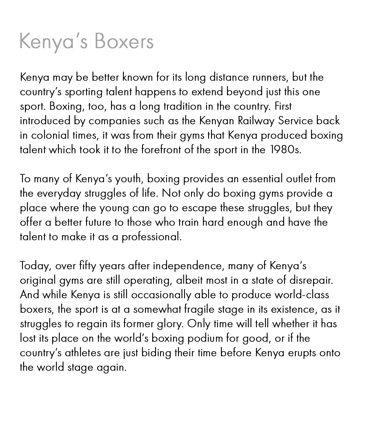 Kenya's Boxers | Tobin Jones Photography | Nairobi, Kenya