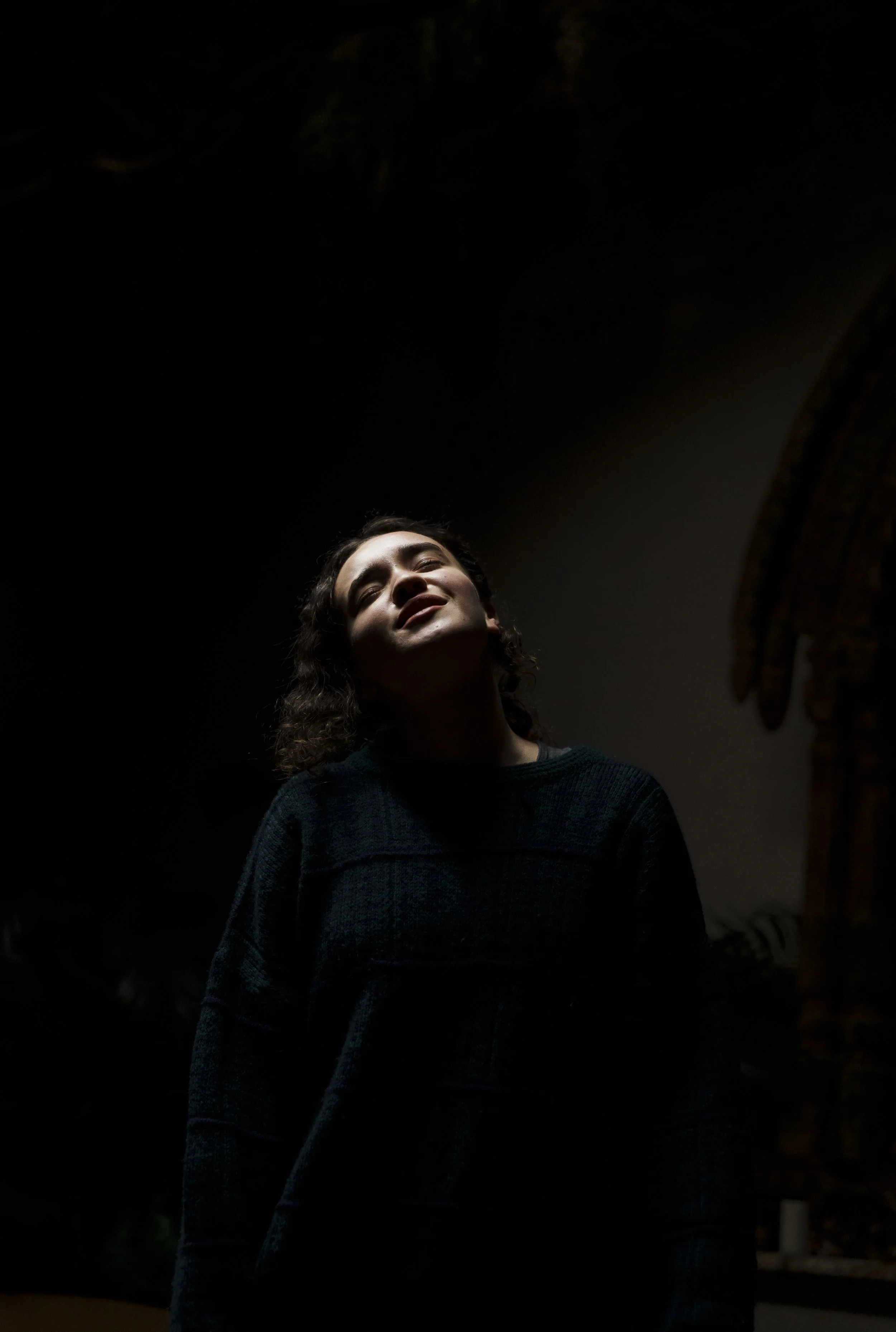 Live performance of a scene from The Naked Woman feature script. March 2025, NYC.         Rehearsal images by Alice Plati