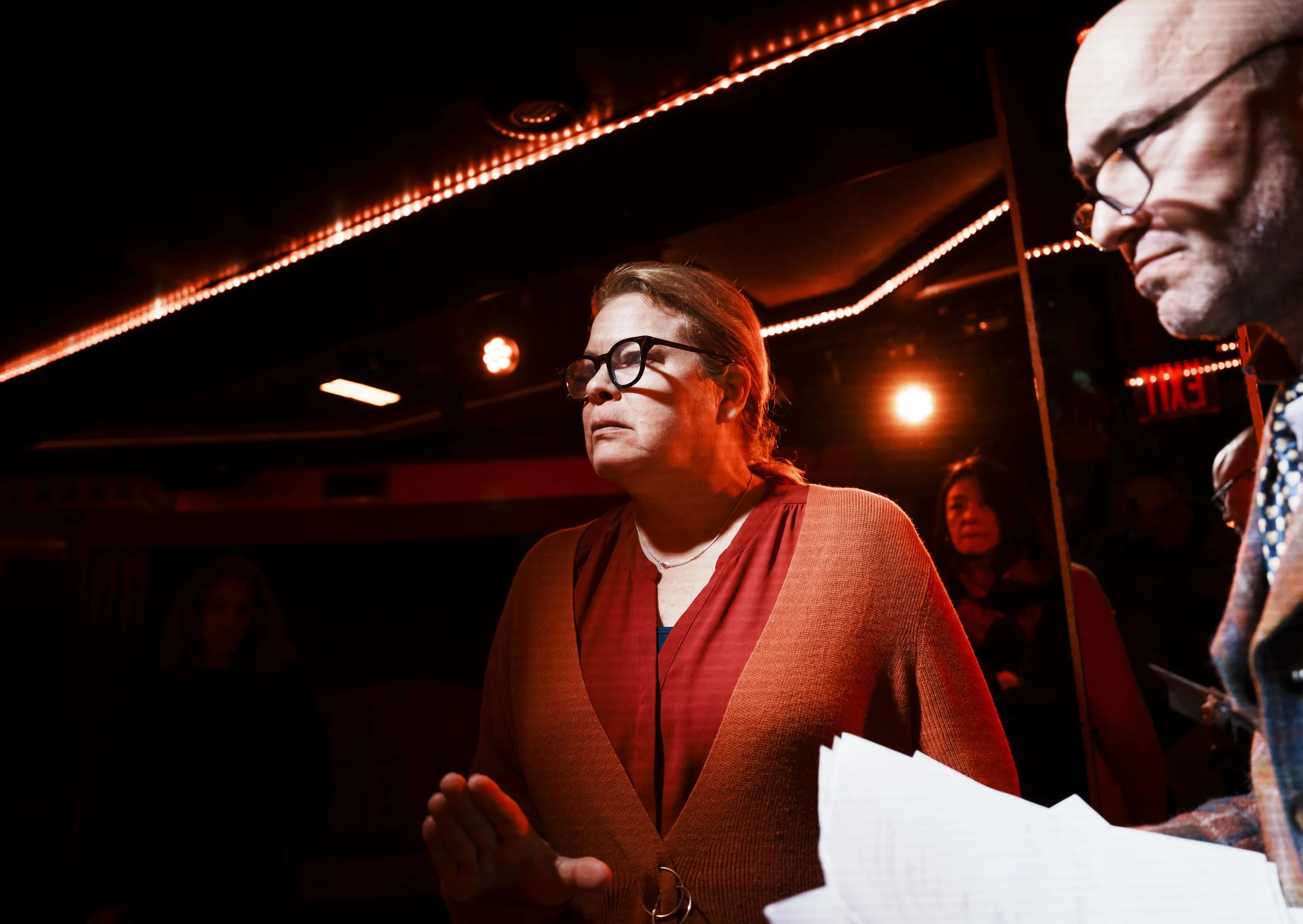 Live performance of a scene from The Naked Woman feature script. March 2025, NYC.  Rehearsal images by Alice Plati