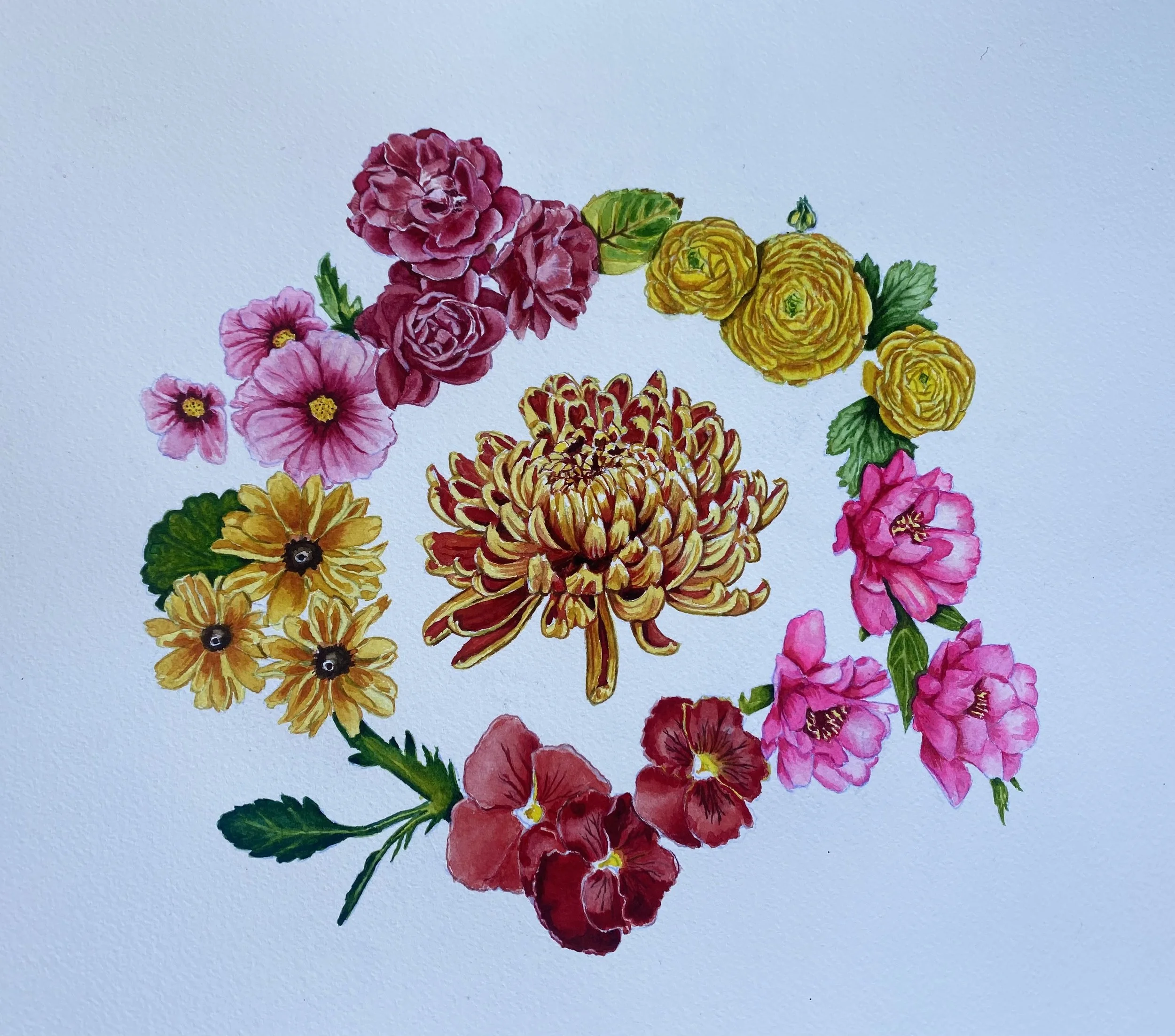 Fall Flowers ~ Original