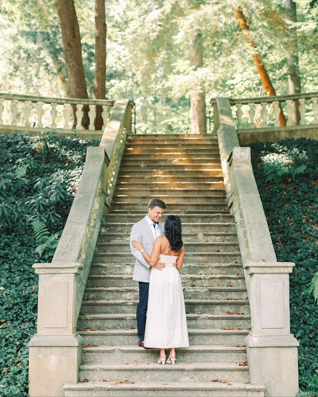 Carleigh &amp; Zach flew all the way from Dallas for their engagement session at the dreamy Cator Woolford Gardens &mdash; and the magic was so worth it. Counting down the days until we get to celebrate their 2026 &lsquo;I do&rsquo;! 🤍