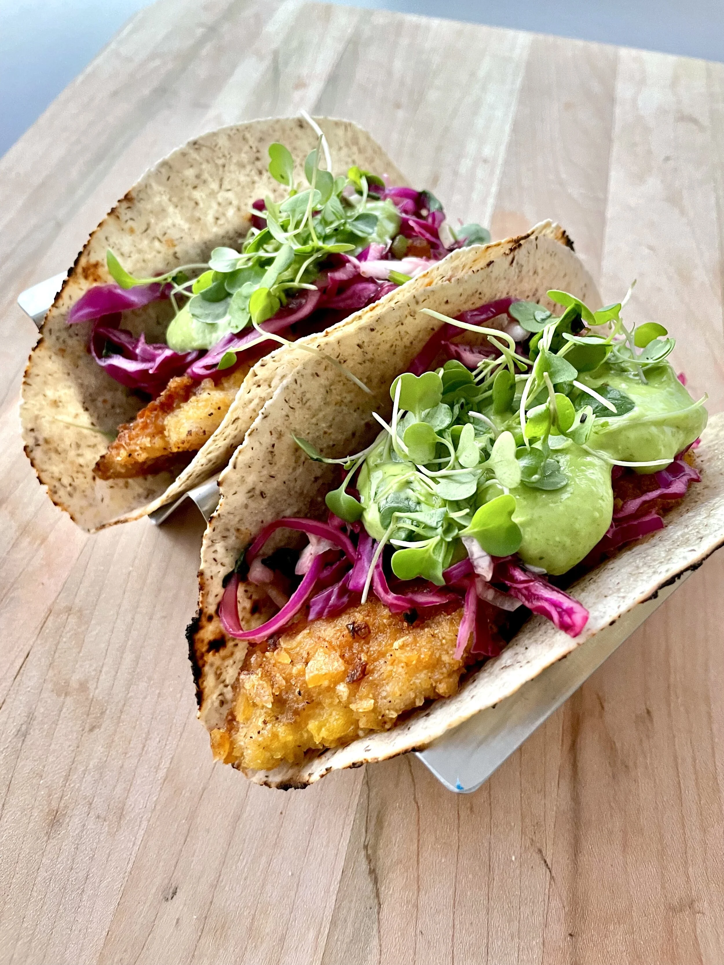 Plantain Crusted Fish Tacos 