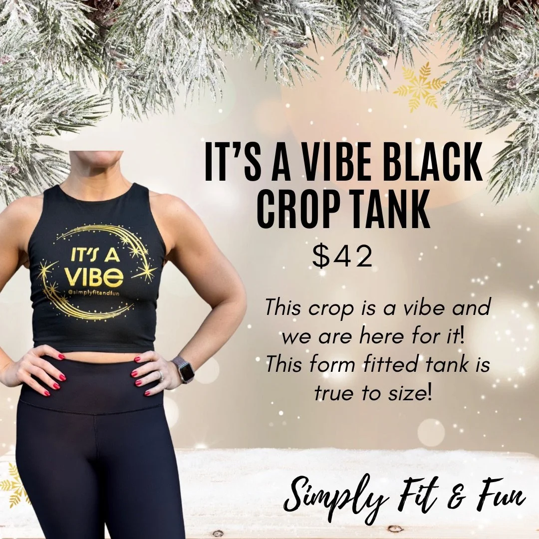 It's A Vibe Black Crop Tank