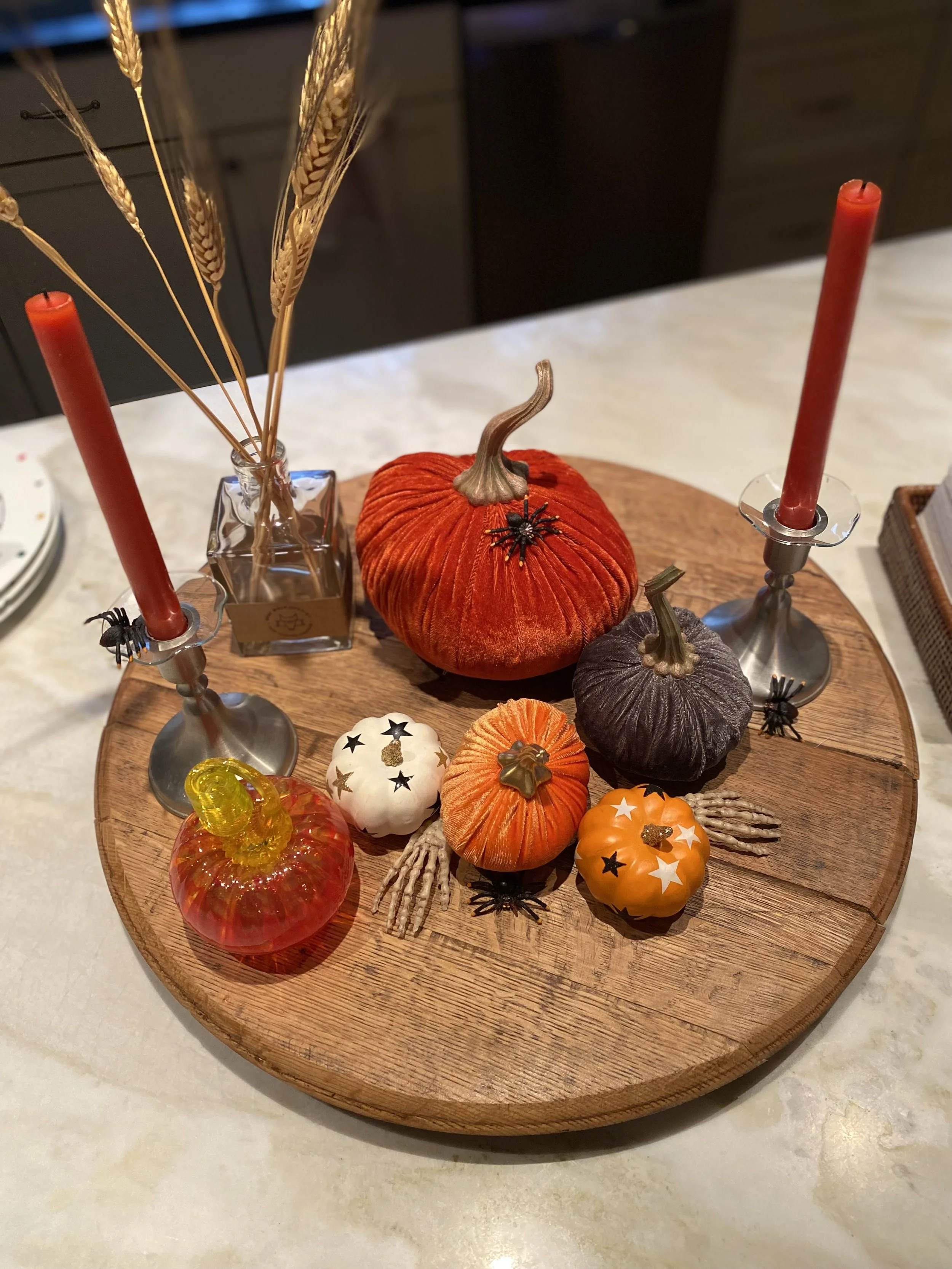 Organized fall decor