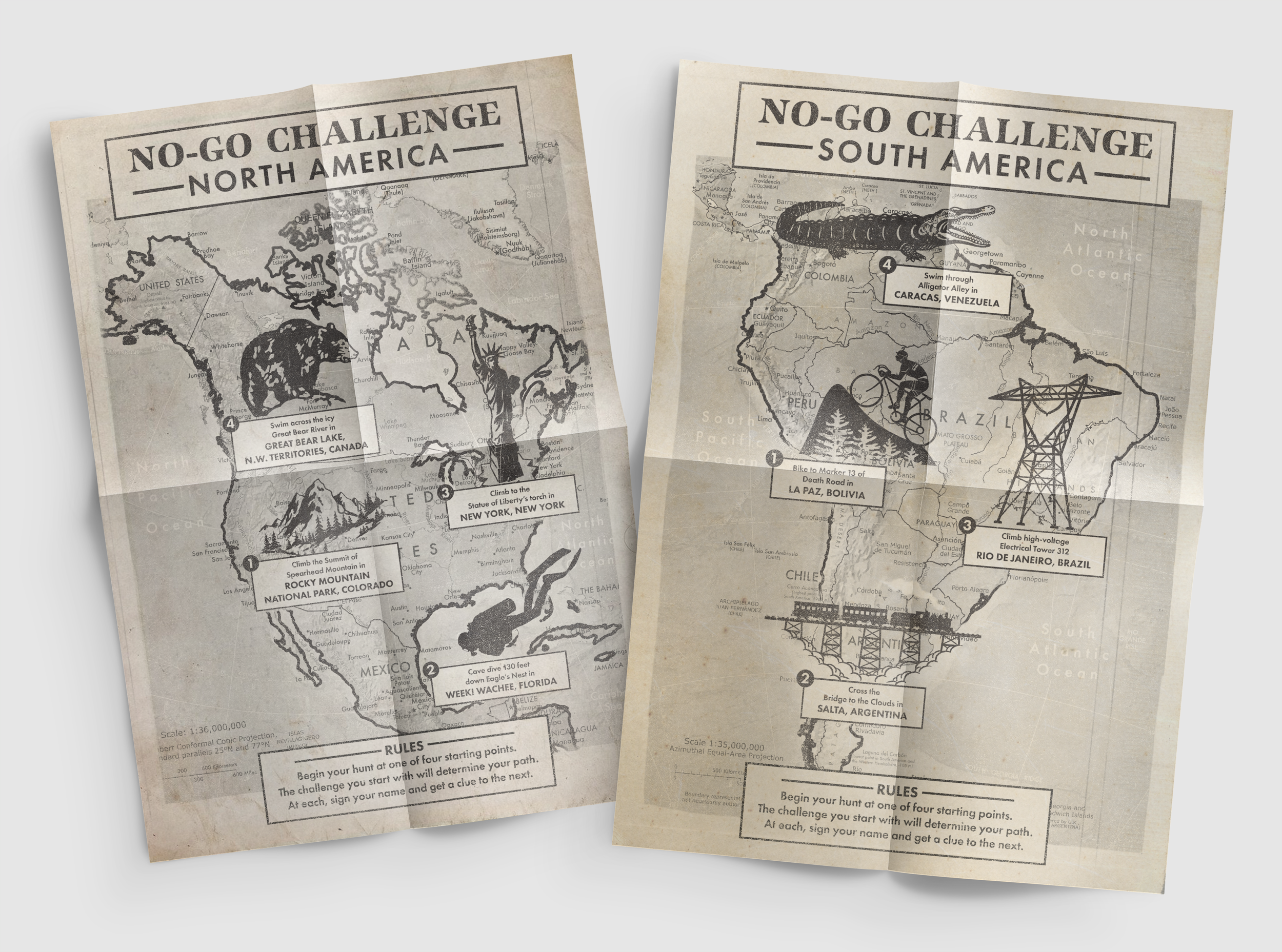 NO GO CHALLENGE MAPS