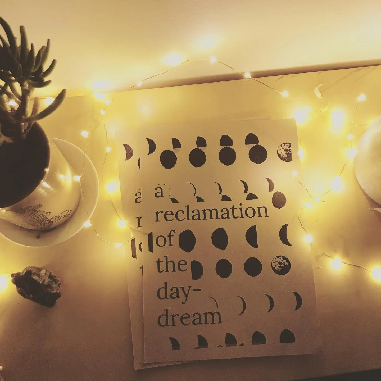 Found final final two riso prints of &lsquo;a reclamation of the day dream&rsquo; in a folder if anyone wants them? &pound;10 each incl postage. Printed on light grey recycled card 140gsm on our riso printer (which i am hoping to fire up in the studi