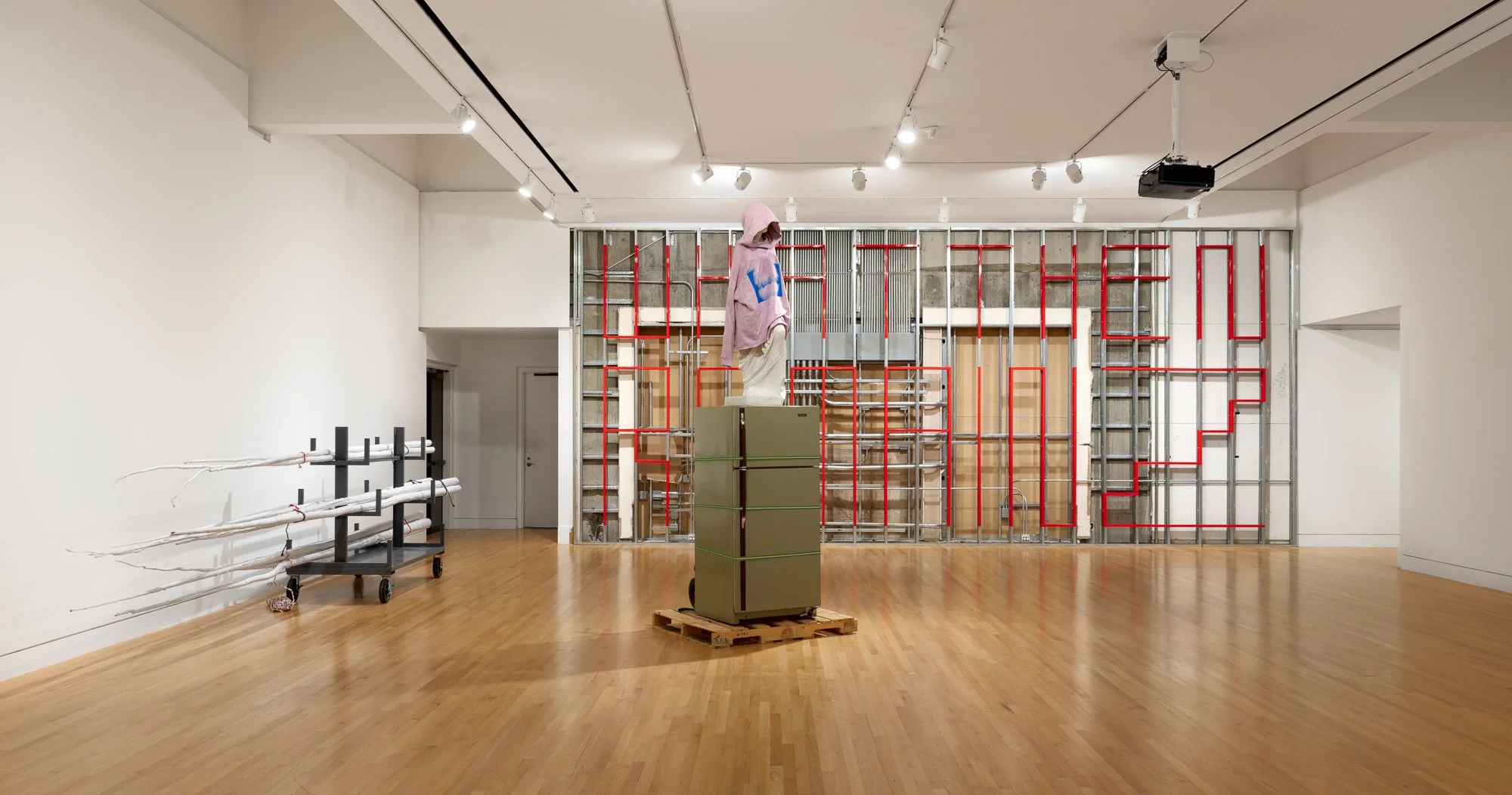 various artworks in a gallery