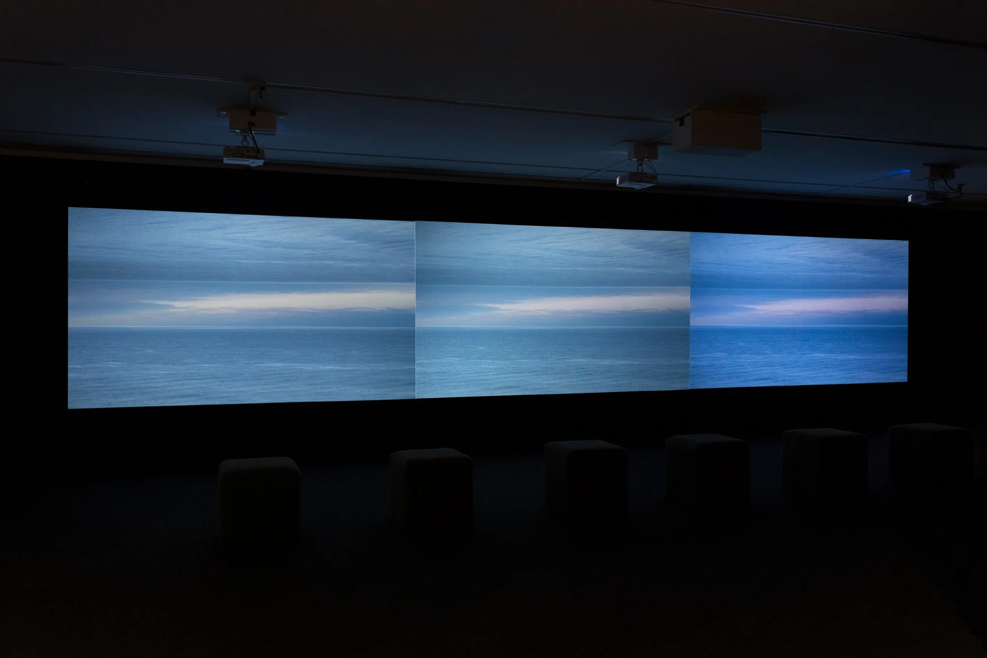 three videos of blue ocean