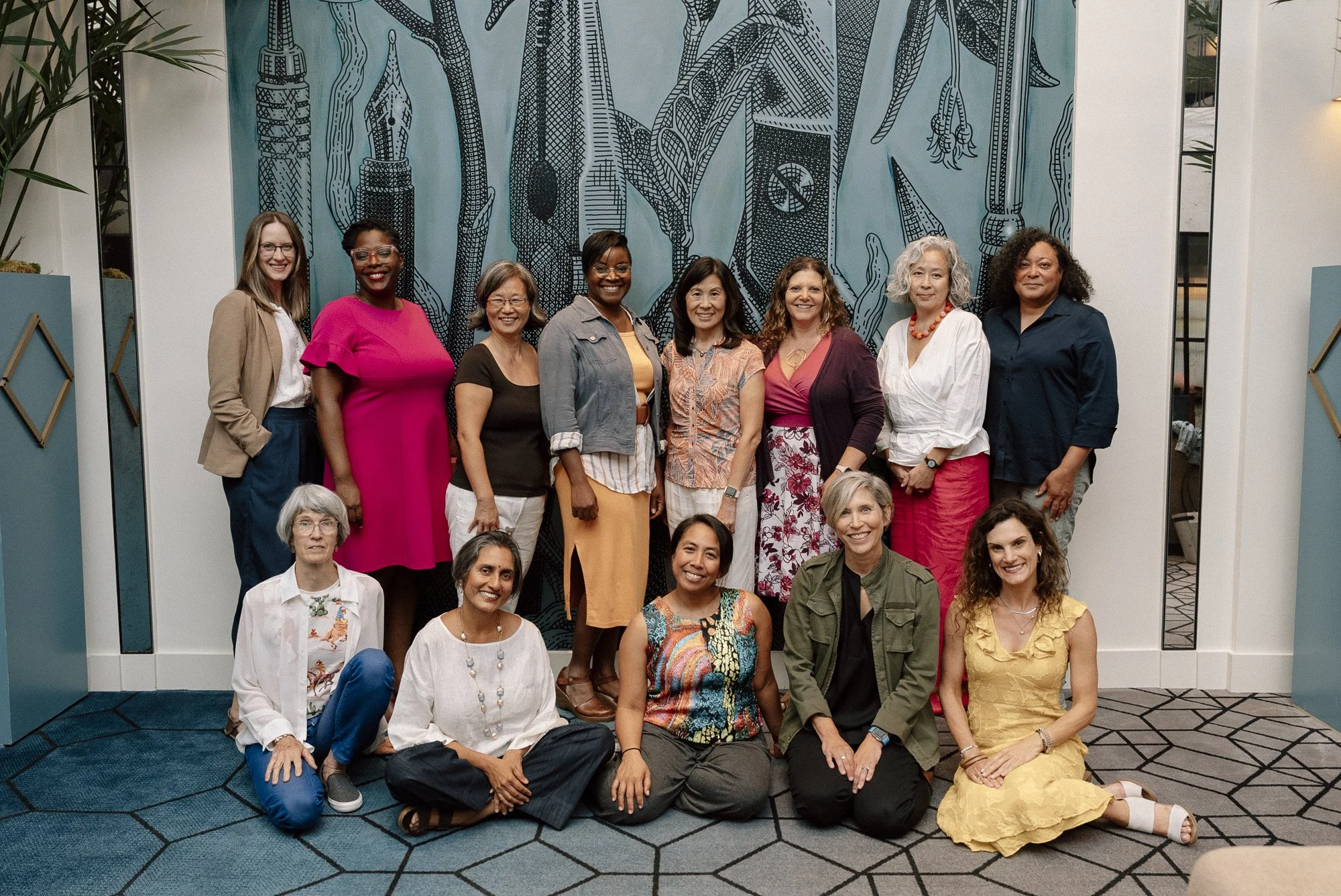 a group photo of the whole staff