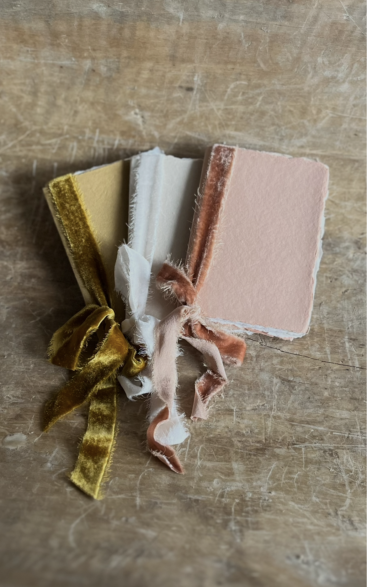 Cotton Journal w/ Silk Velvet Ribbon