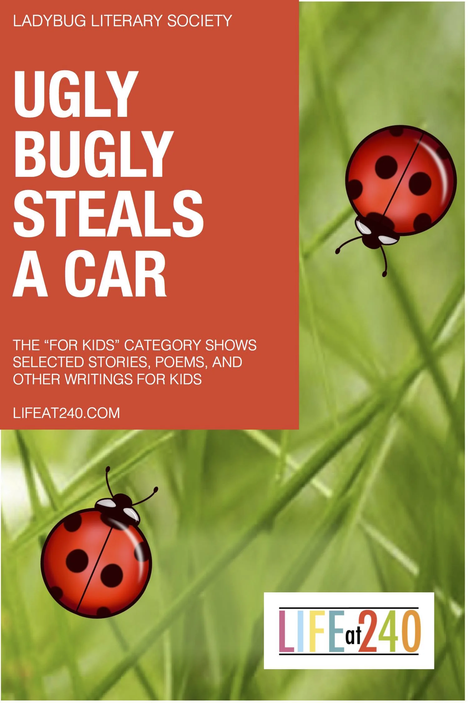     

 
   UGLY BUGLY STEALS A CAR 
 






















      &nbsp;      

 
   It was a very strange day. All the birds were quiet. The trees were perfectly still. The sky was cloudy as if rain was coming. This creepiness made us worry that to