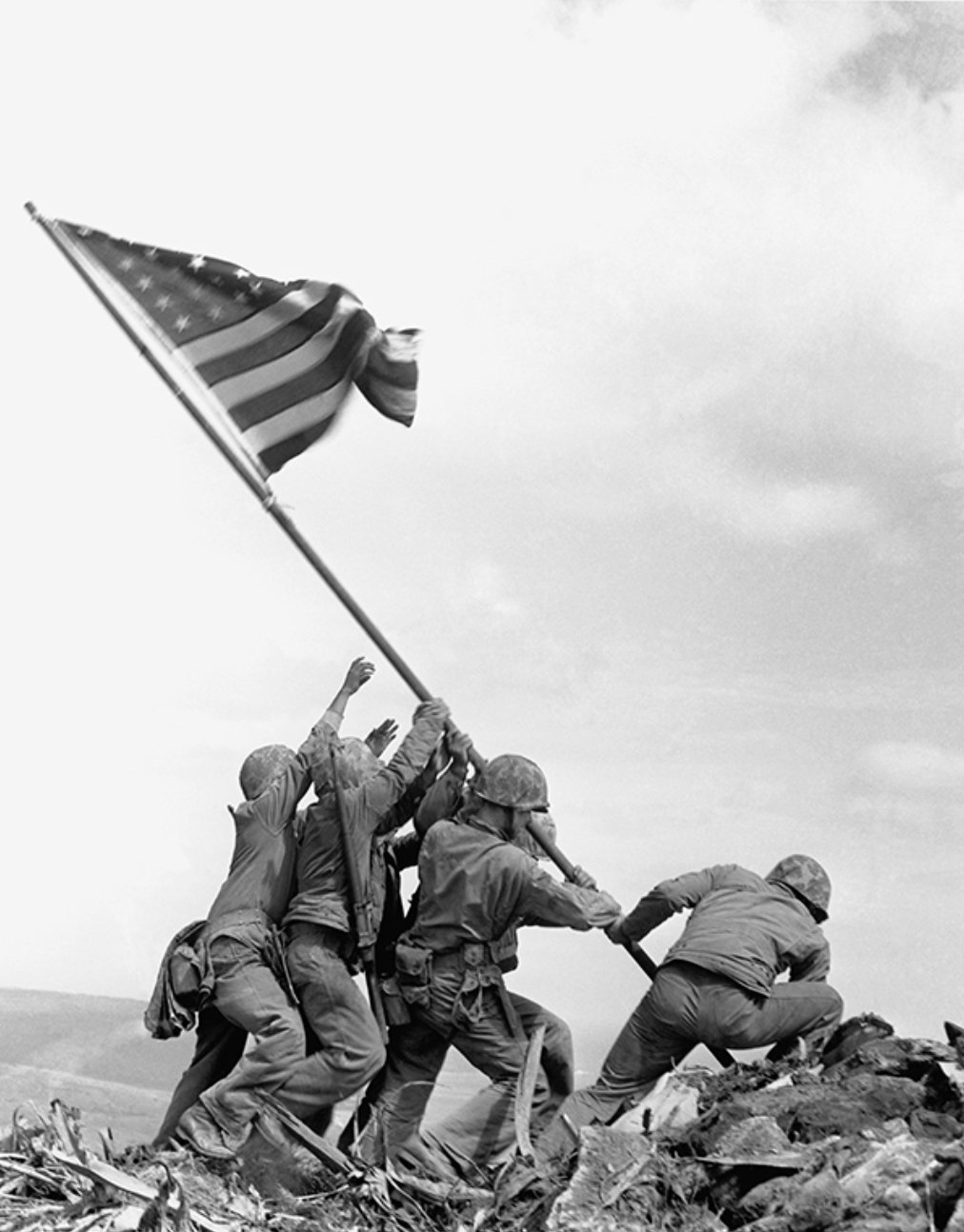 RAISING THE FLAG ON IWO JIMA by Joe Rosenthal