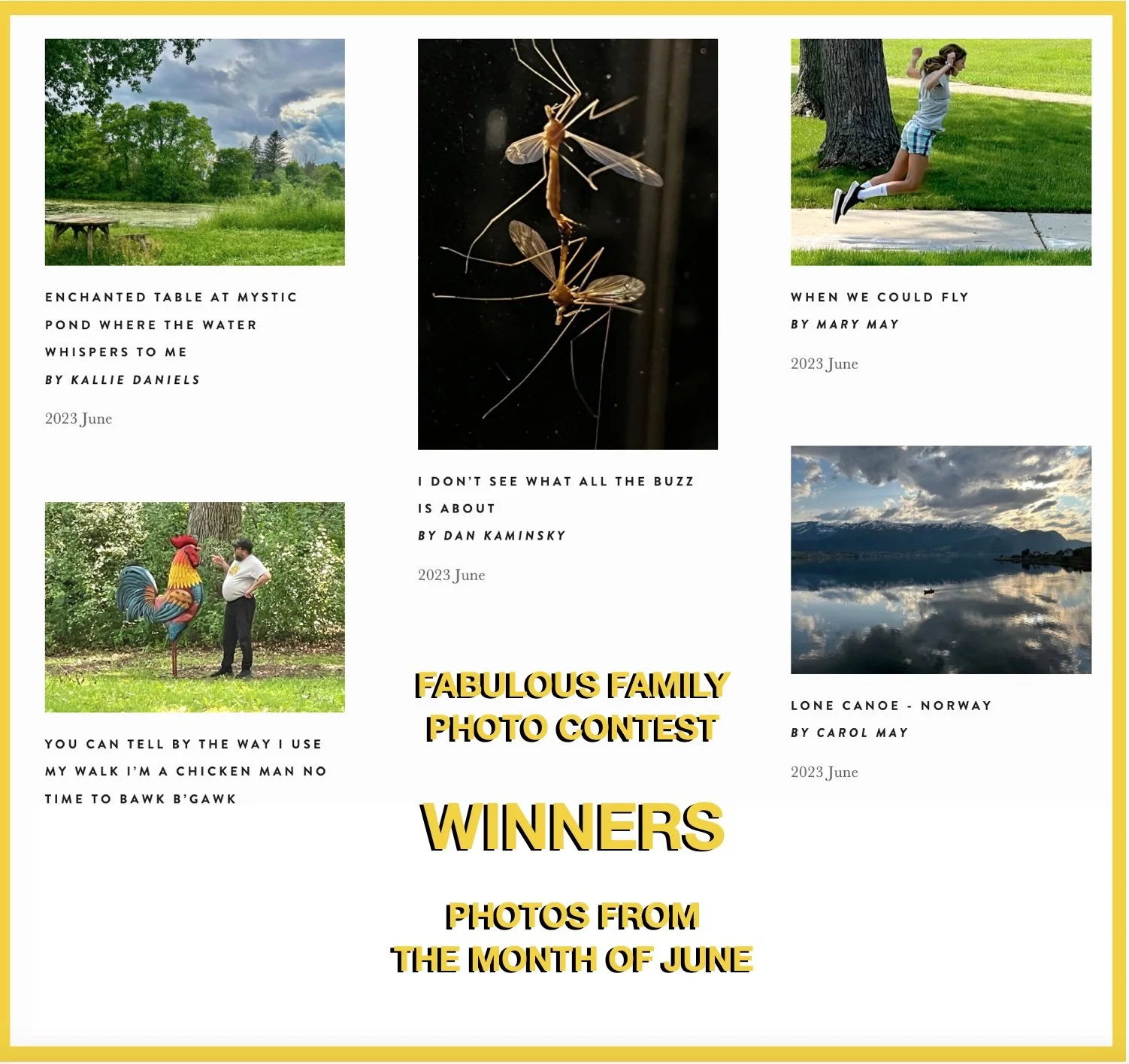 Fabulous Family Photo Contest Winners 