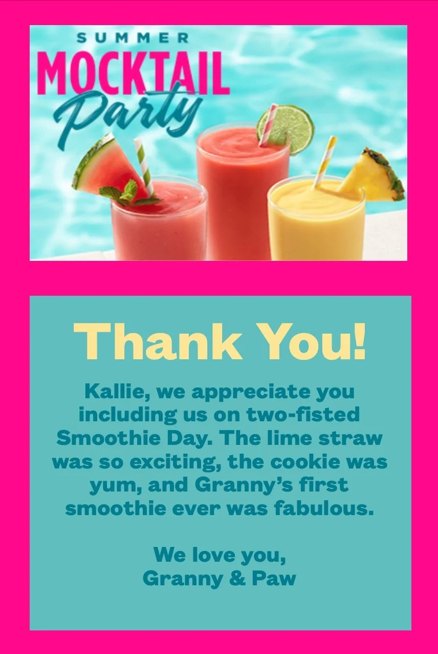 Smoothie Day with Kallie