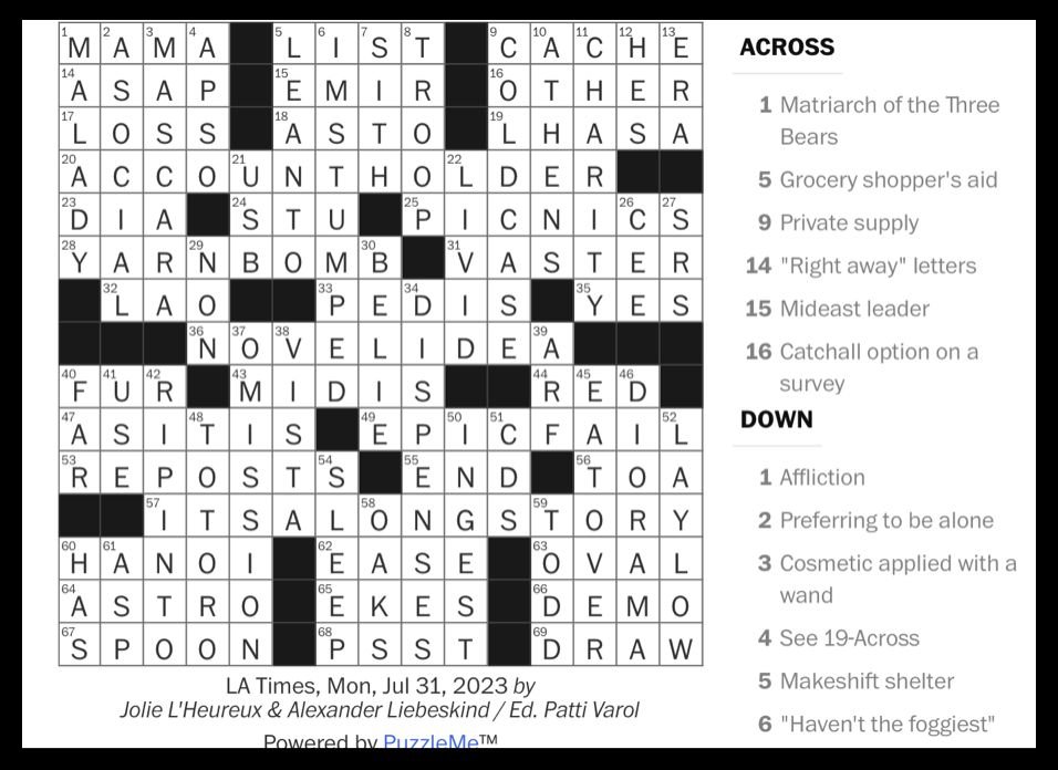 Brain Boot Camp: Crossword Puzzles