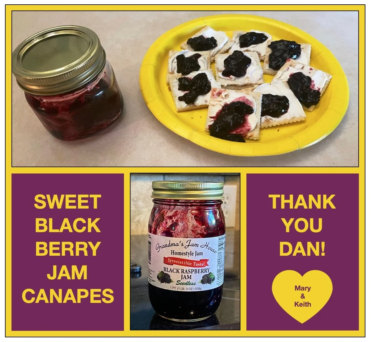 Blackberry Jam Canapes