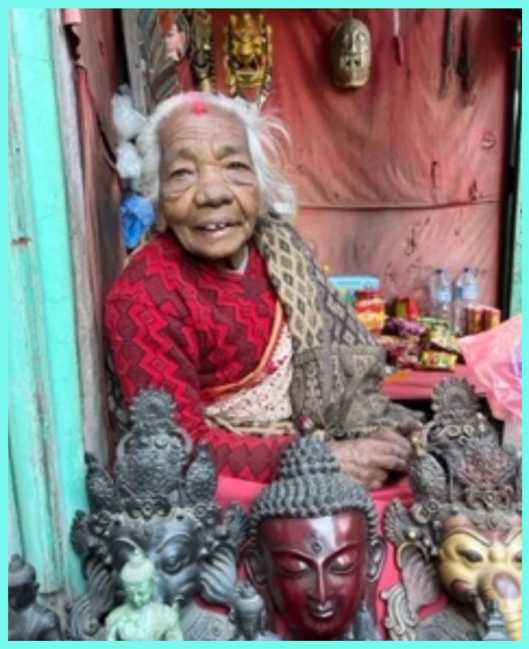 A Beautiful Woman Vendor in a Katmandu Market