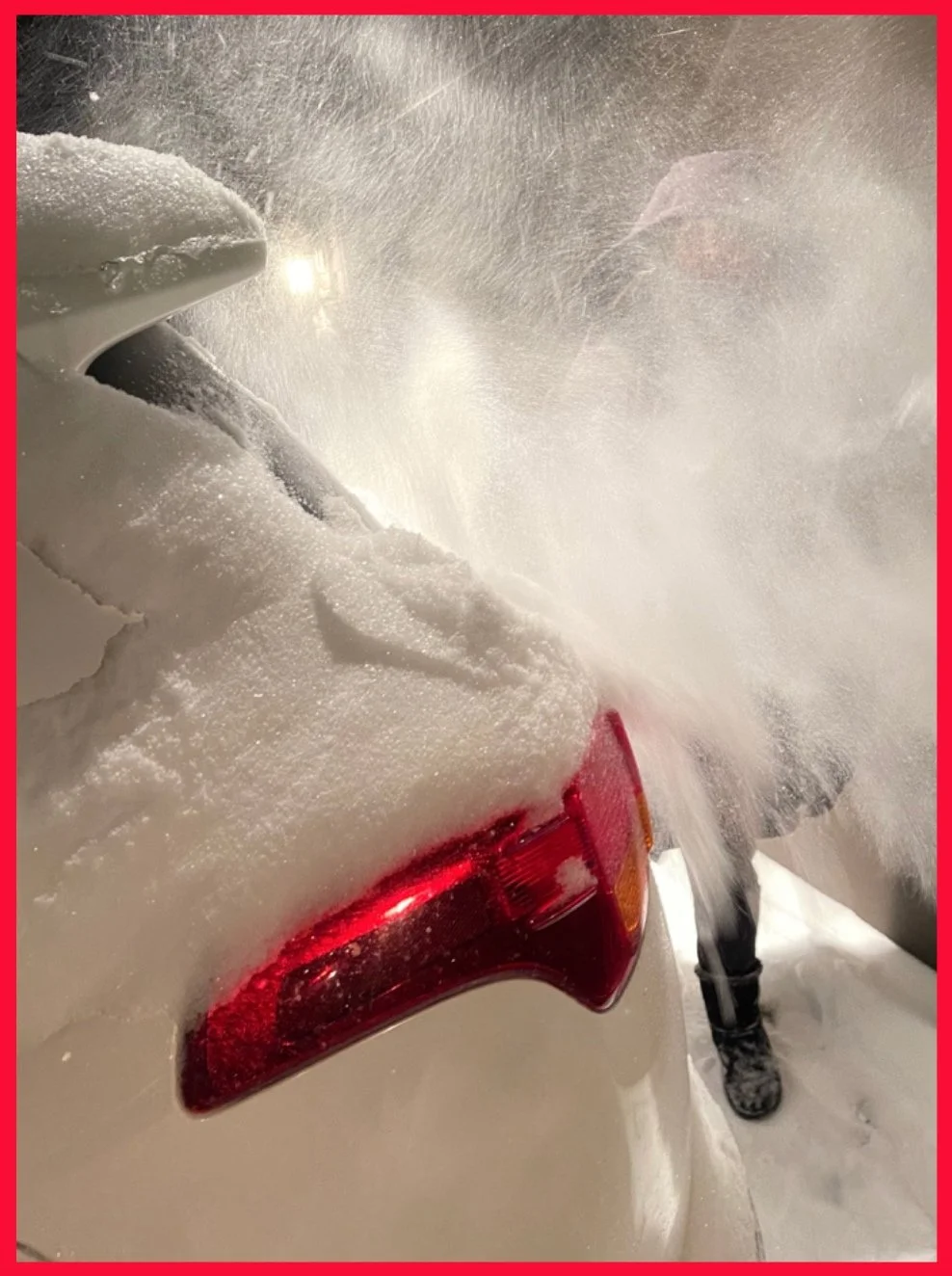 Mary Brushing Snow by Keith May