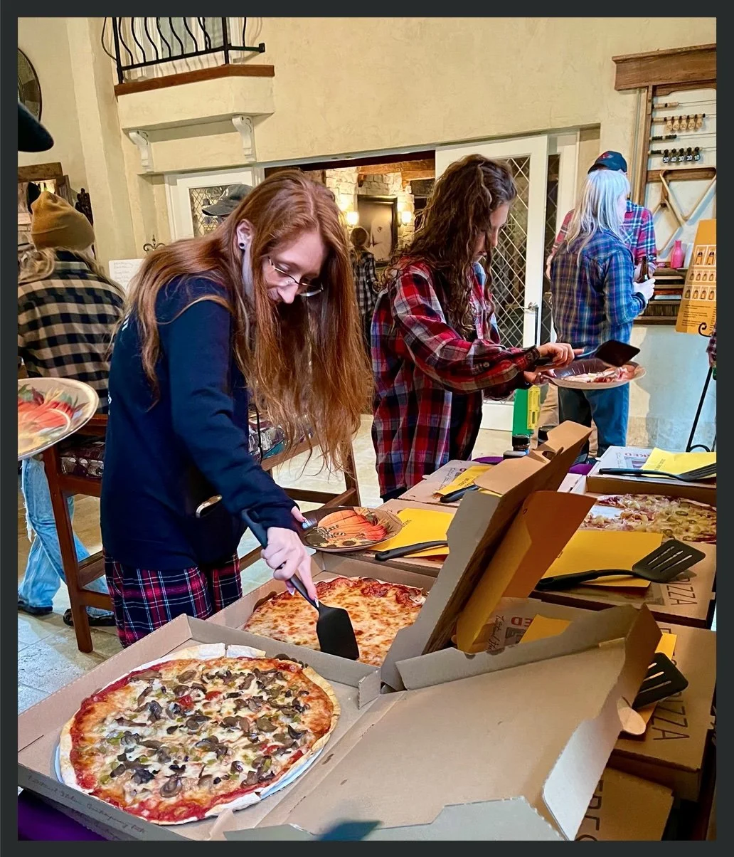 Kallie and Presley Love Pizza