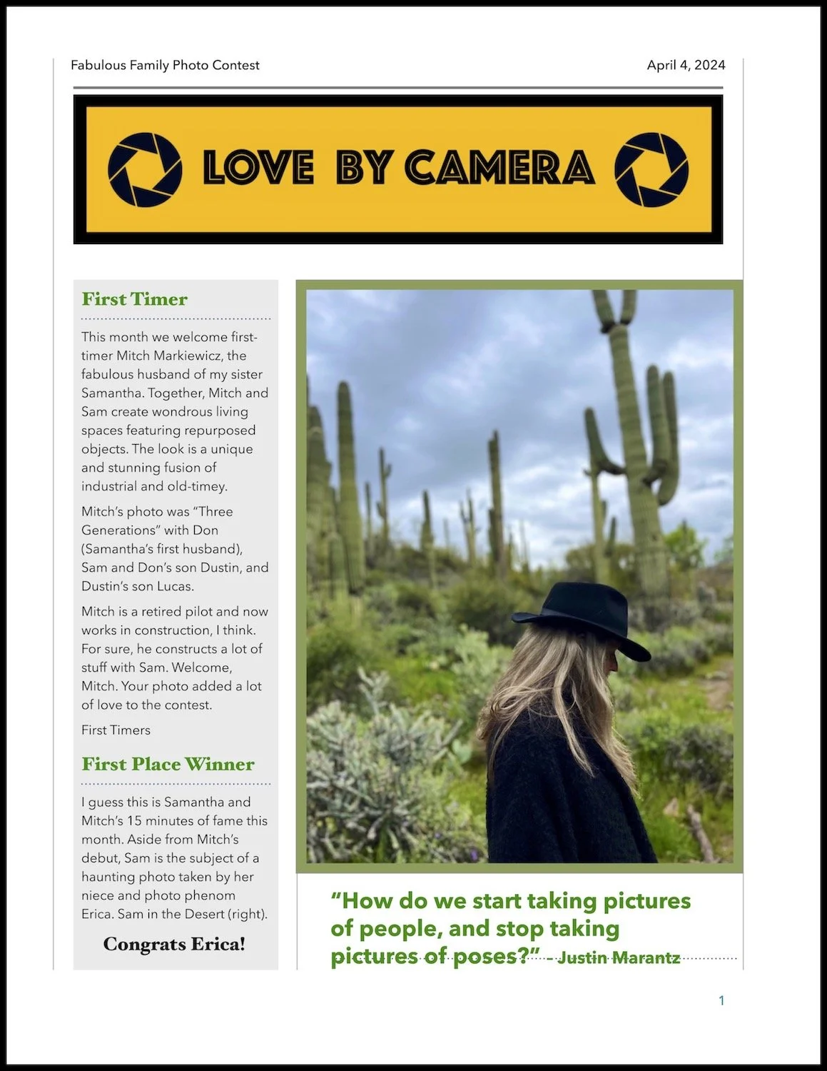 Newsletter: 2024 March Photo Contest 