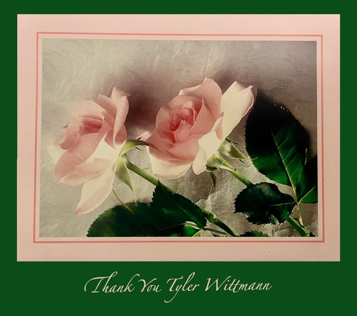 Thank You Tyler Wittmann