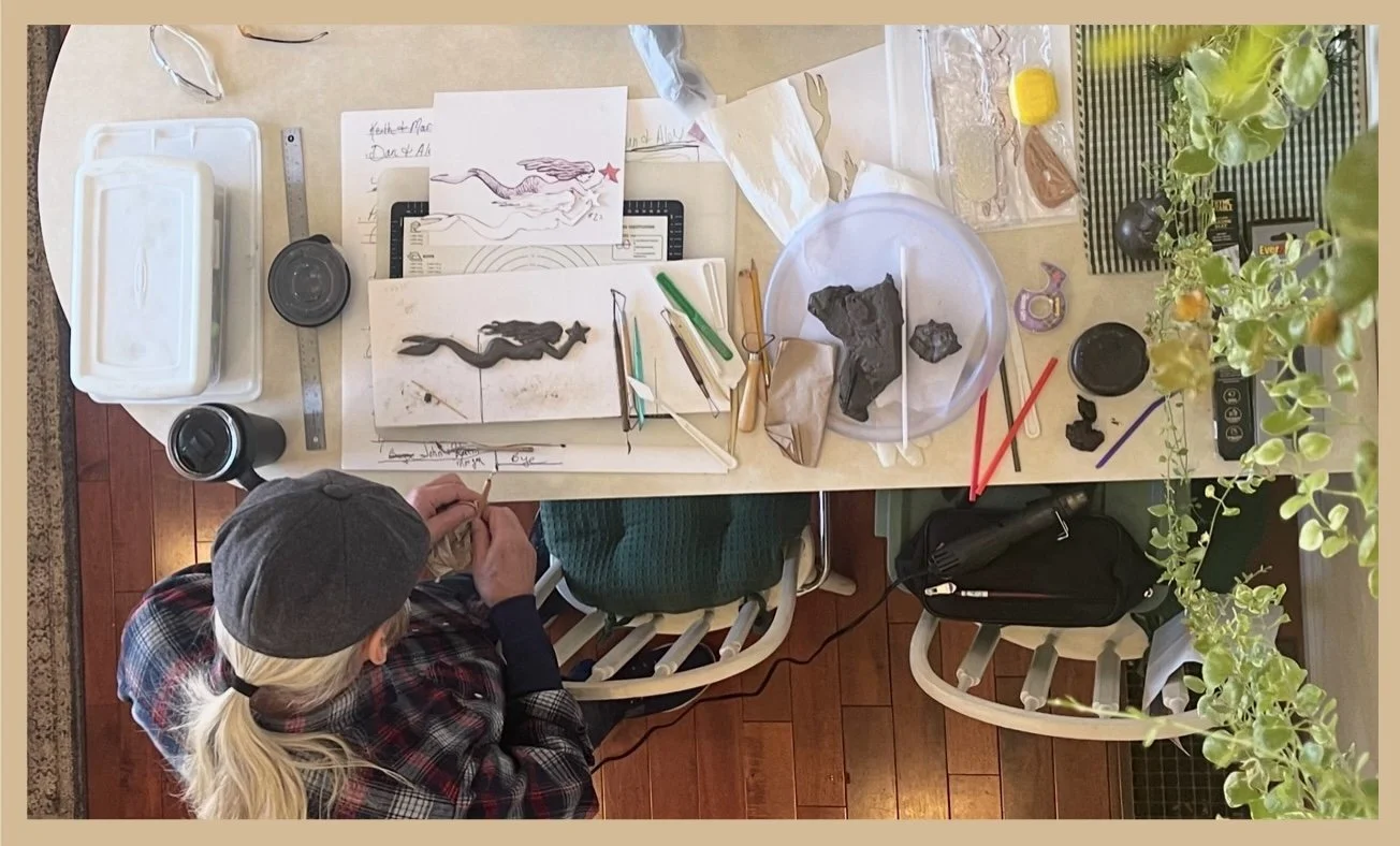 Keith Makes a Mermaid Sculpture