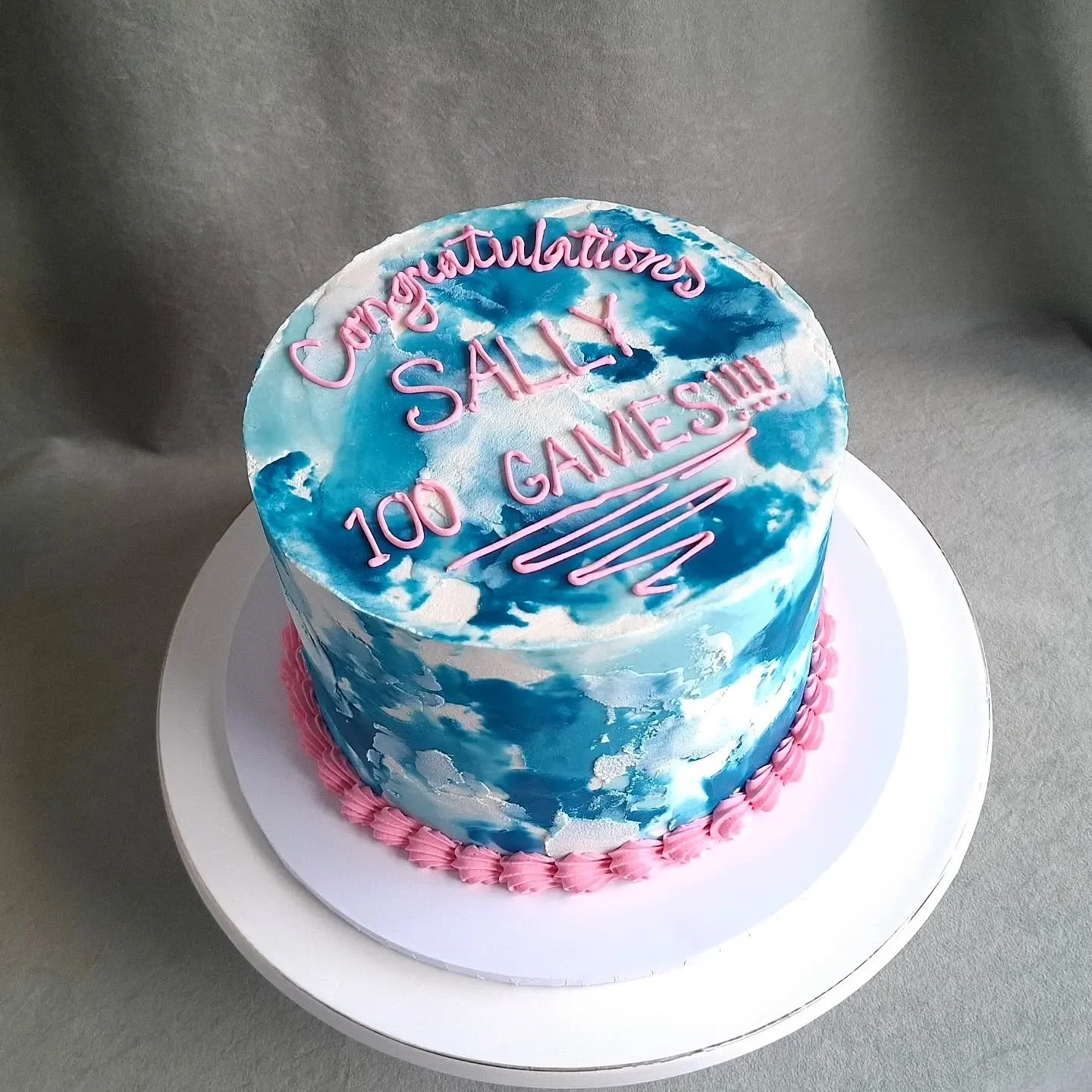 Throwback to this cake from June to celebrate Sallys 100th game for Taupo AFC! 💙🥳⚽️💕
Congrats Sally, and here's to 100 more?! 🍻👏🤷&zwj;♀️😆

#100games #celebratewithcake #taupocakes