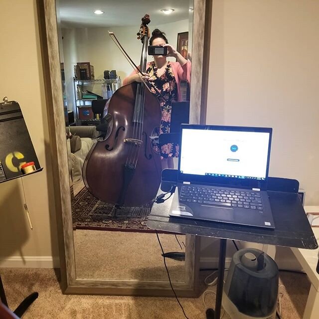 Shout out to all of those who have navigated the switch to teaching from home! What's your teaching or practicing set up like?
.
.
Thankful for all our essential workers on the front lines❤
.
.
.
#contracover #contrabass #doublebass #stringbass #gear