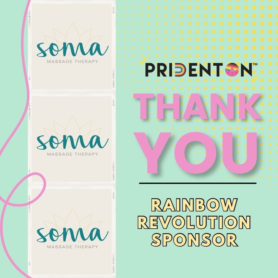 THANK YOU 2024 SPONSOR!

We are lucky and PROUD to have the generous support of local sponsors. Without them, we wouldn&rsquo;t be able to sustain our month-long events or pursue our mission. 

Rainbow Revolution Sponsor Soma Massage Therapy is locat