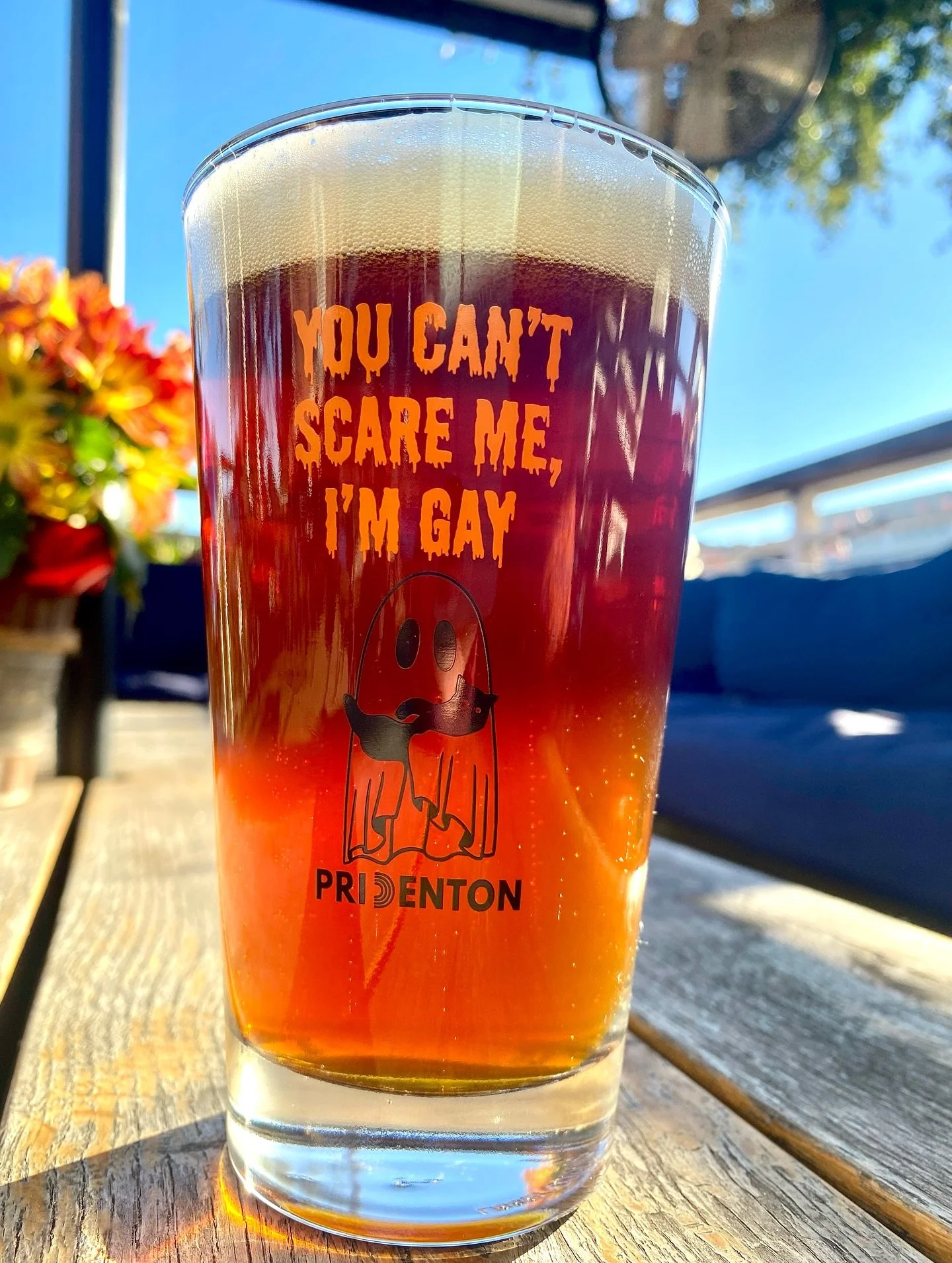 &ldquo;You can&rsquo;t scare me, I&rsquo;m gay&rdquo;
New custom PRIDENTON Halloween pint glasses!

Available on Friday at Miss Angeline&rsquo;s 

&mdash;Starting at 8PM
&mdash;$5 each ($3 goes to PRIDENTON)
&mdash;Limit 4 per person
&mdash;No holds
