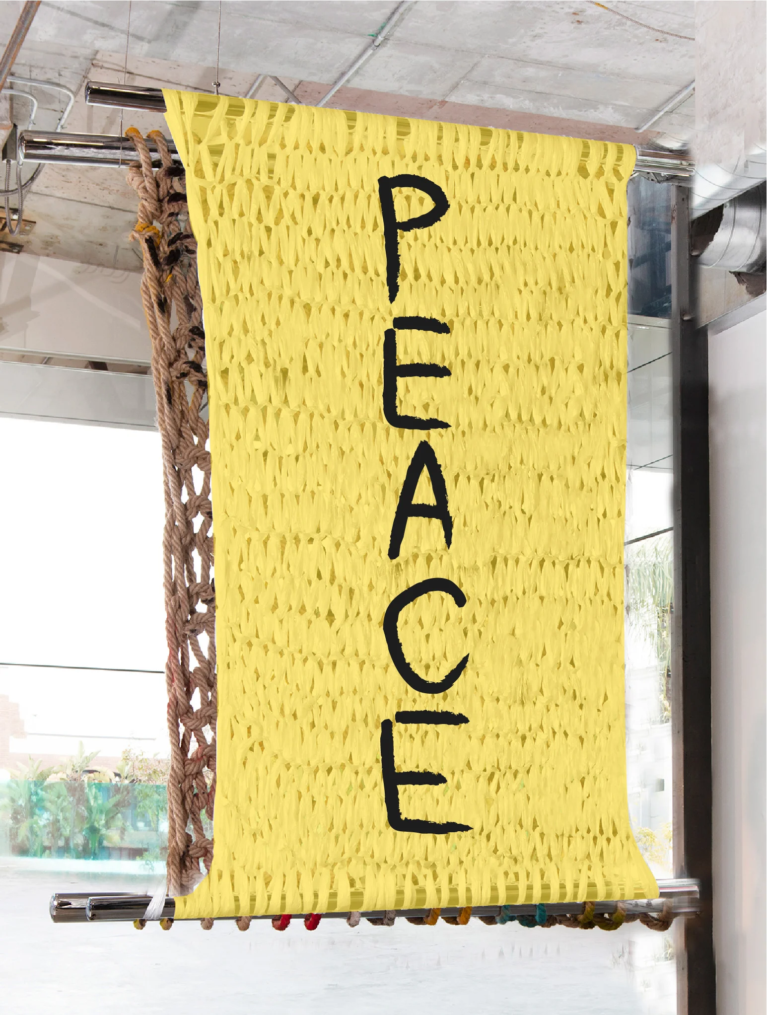 PEACE | 5 X 4’ | PAINT ON PLASTIC
