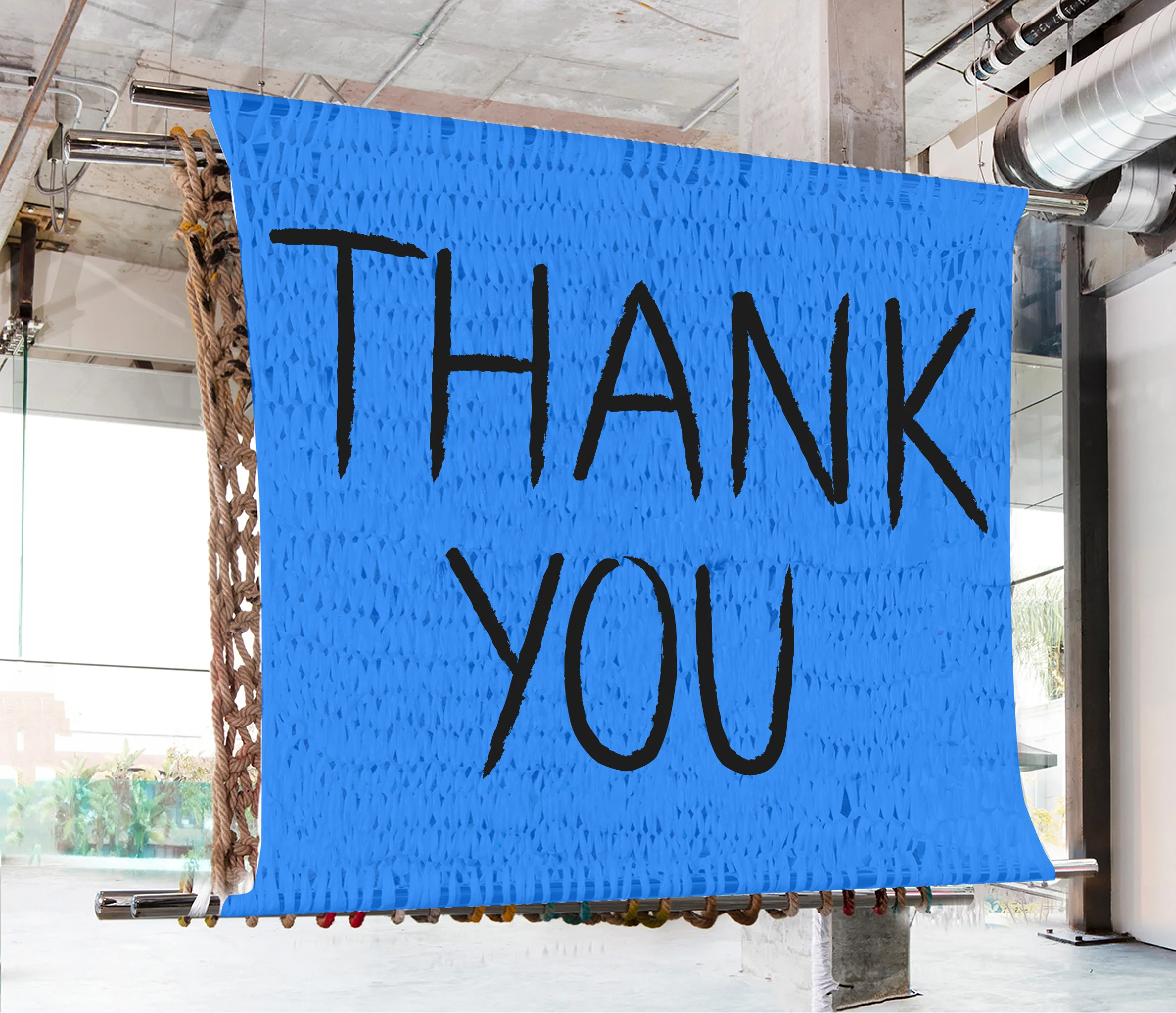 THANK YOU | 5 X 8’ | PAINT ON PLASTIC