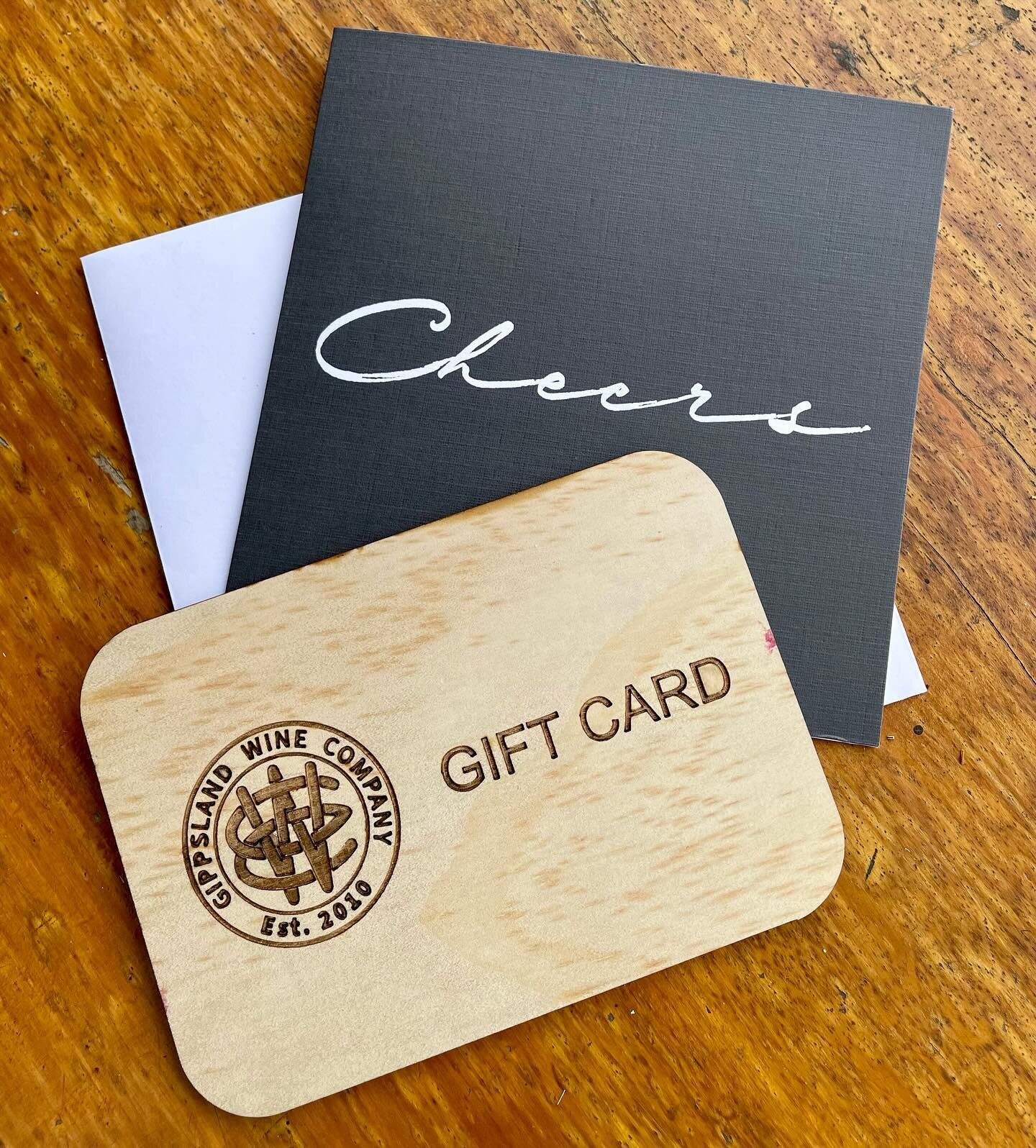 We love these new gift cards! You decide the value, valid for 3 years, redeemable at the cellar door or online&hellip;there&rsquo;s even a card to go with them! 
Talk to us about making it an everlasting card that you can top up.
Cheers🍷

Thanks a b