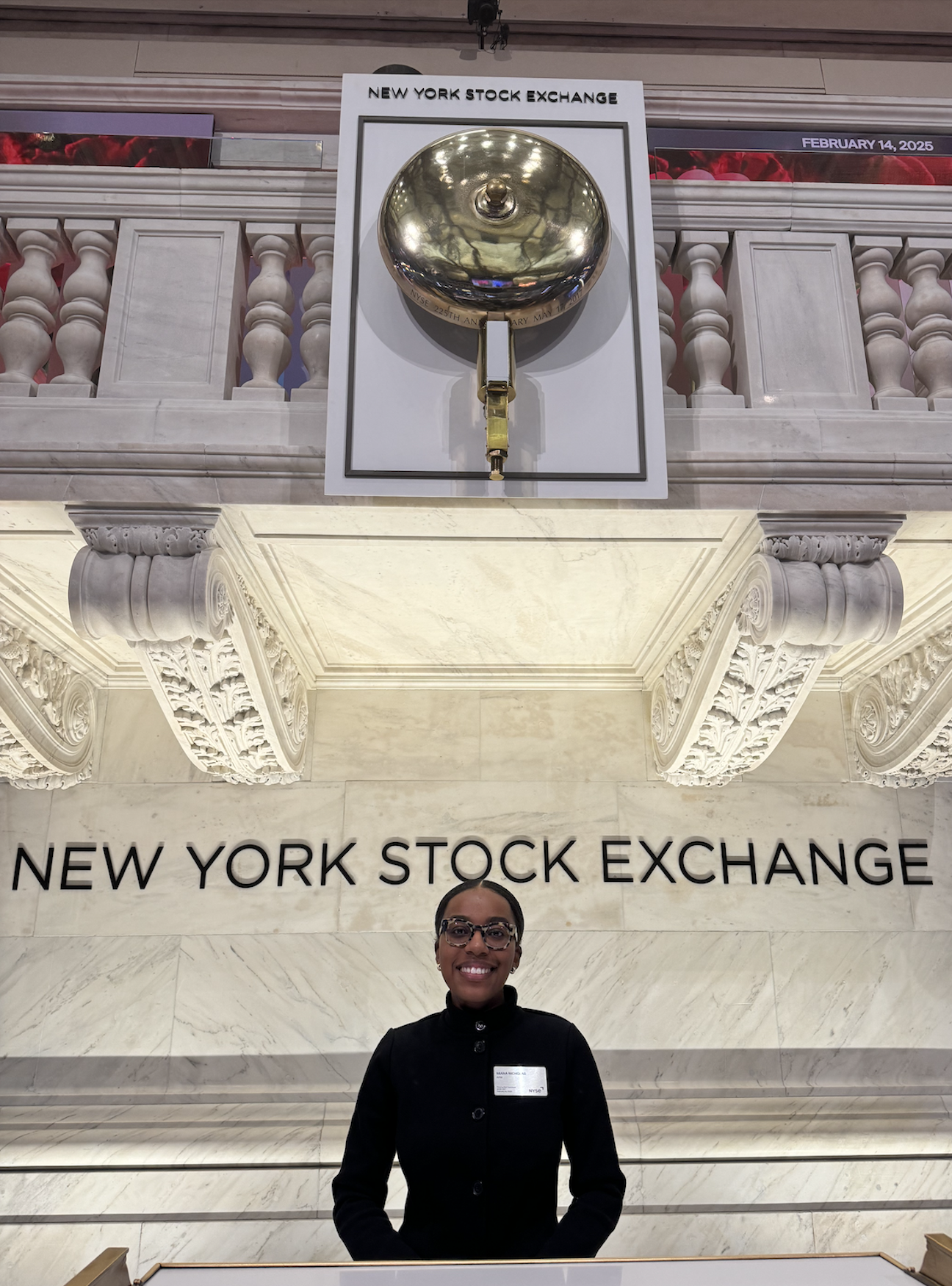 Visual artist, Miana, at The New York Stock Exchange