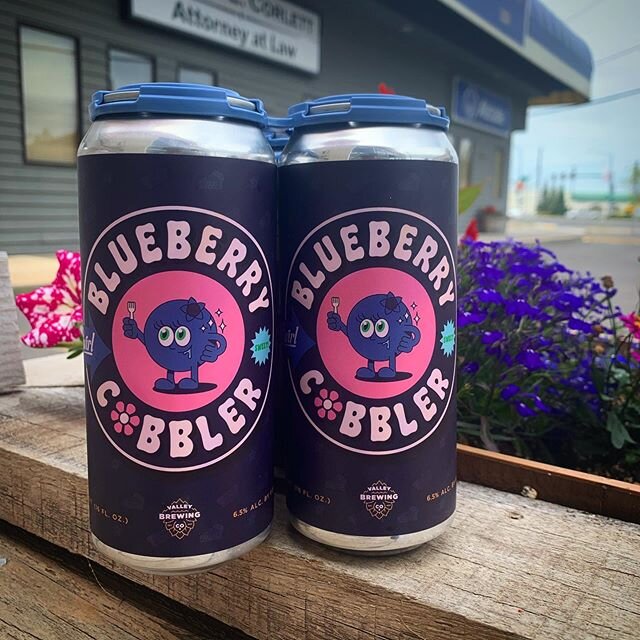 Blueberry Cobbler from @valleybrewingco in the cooler today! Don&rsquo;t miss out, these are killer!