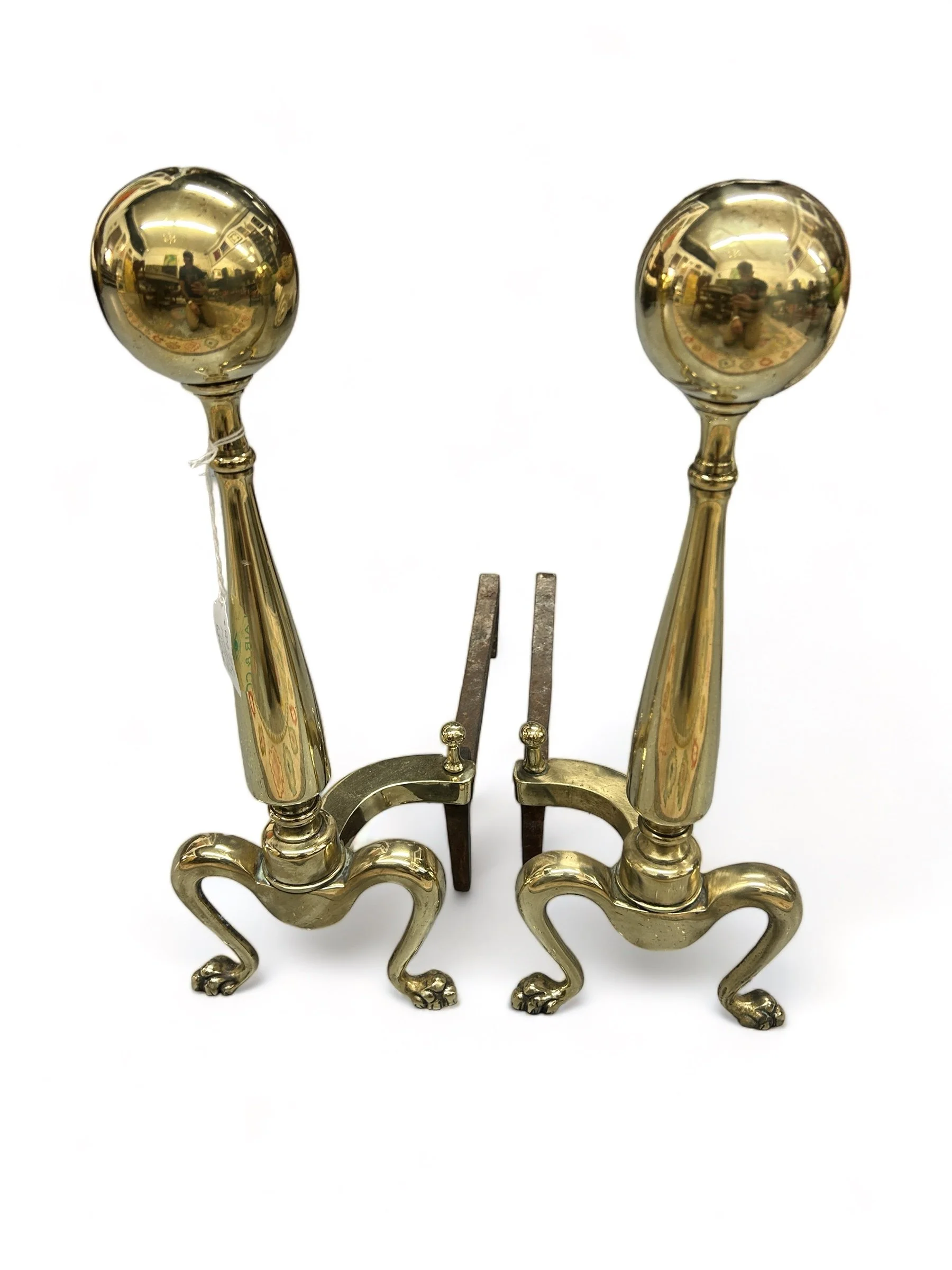Early 19th century Brass Andirons