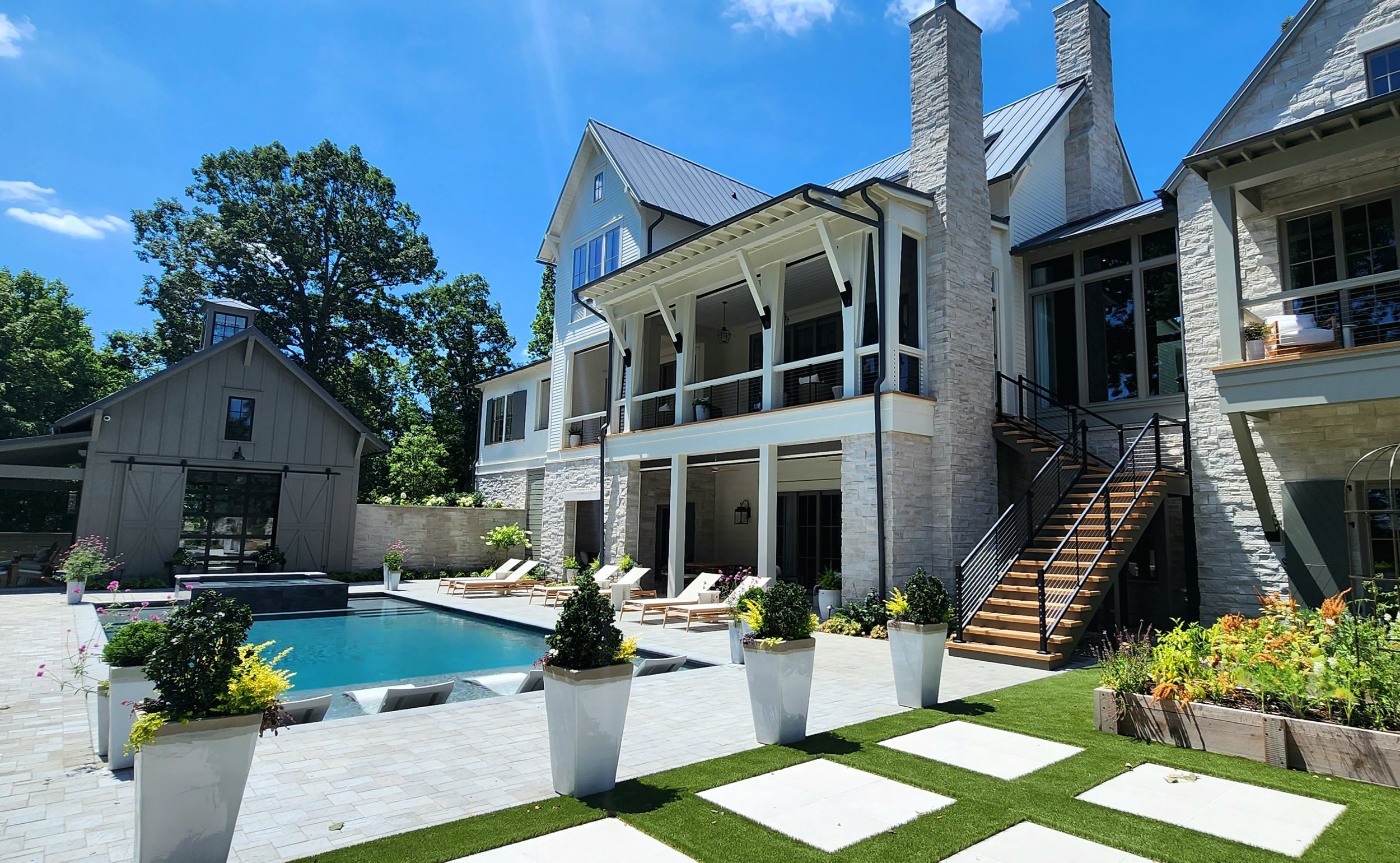 Southern Living Idea House with pool and screened porch