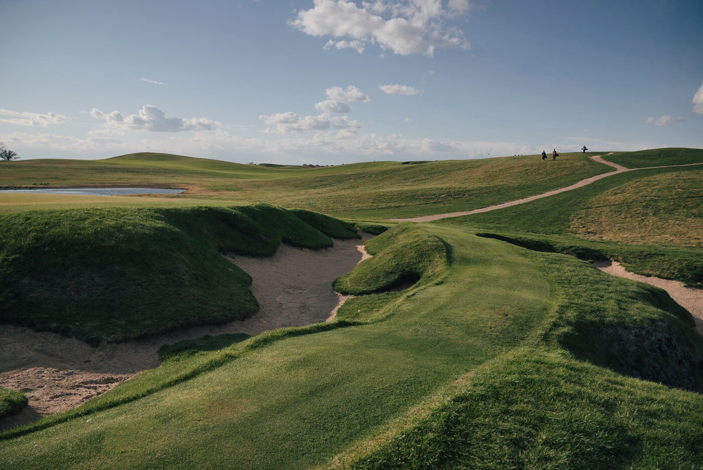 9th Green Bunkers, Erin Hills