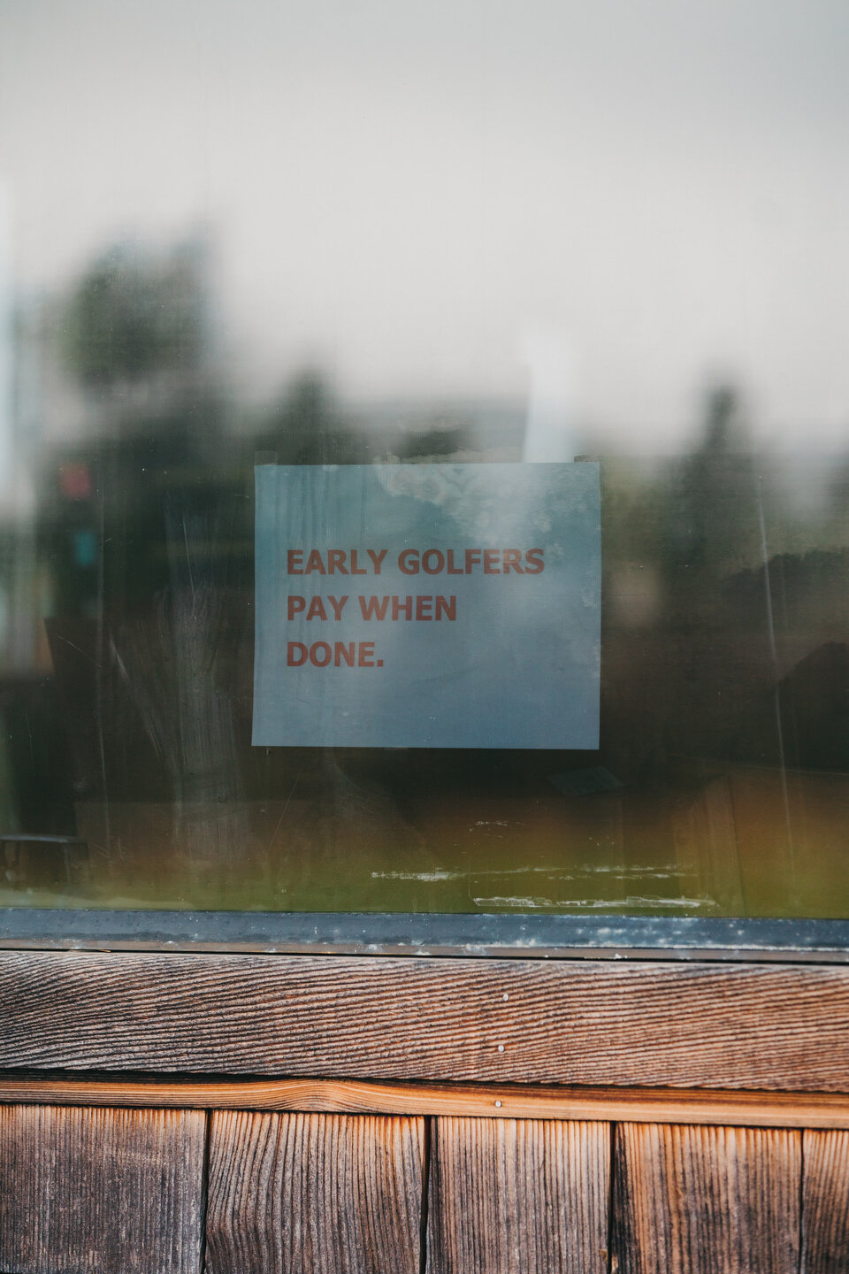 Early Golfers Pay When Done