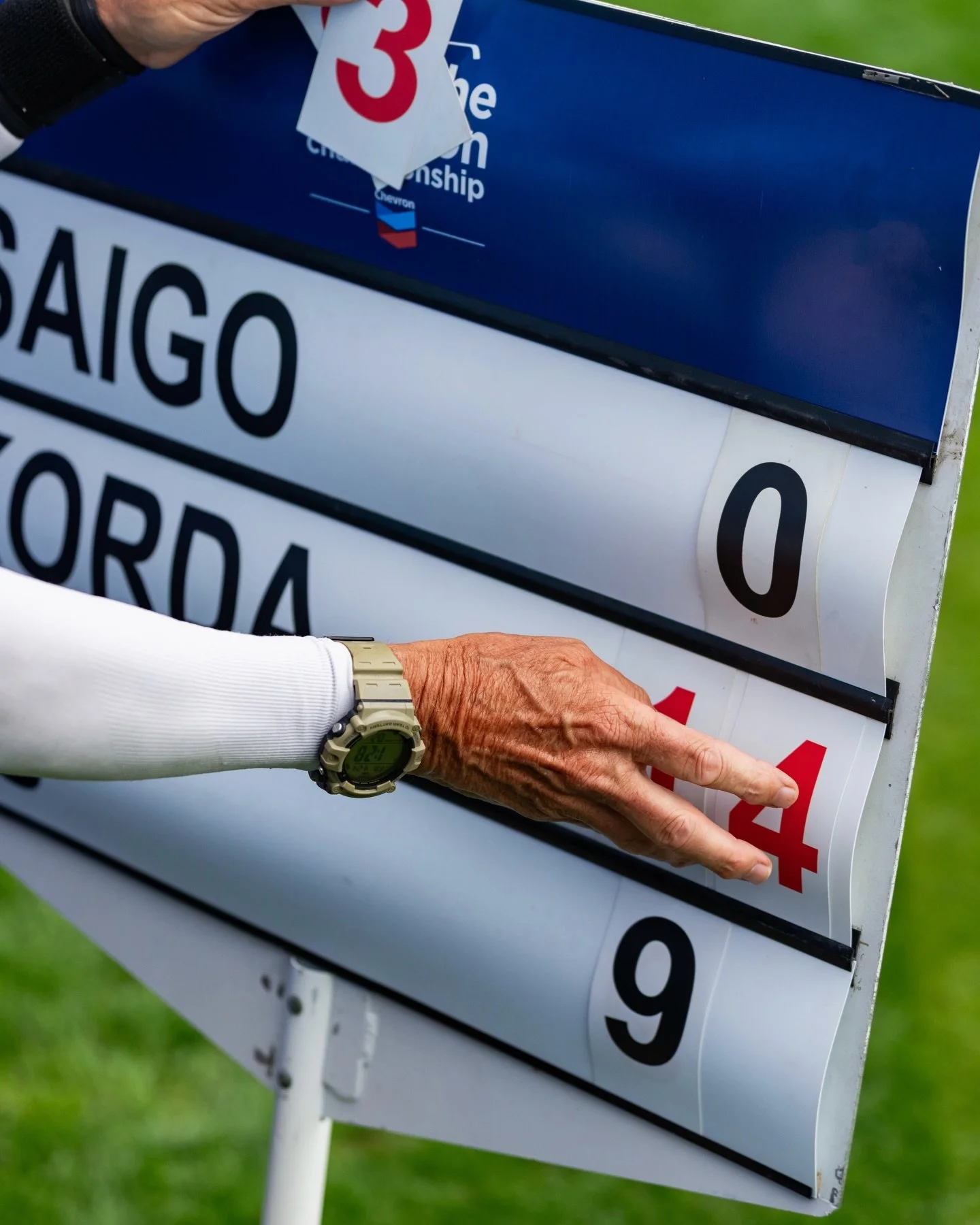 Friday at the @thechevronchampionship .  Stacy Lewis' final round of her career, followed by waterworks from all of us.  And a lot of @nellykorda birdies.

@lpga_tour
