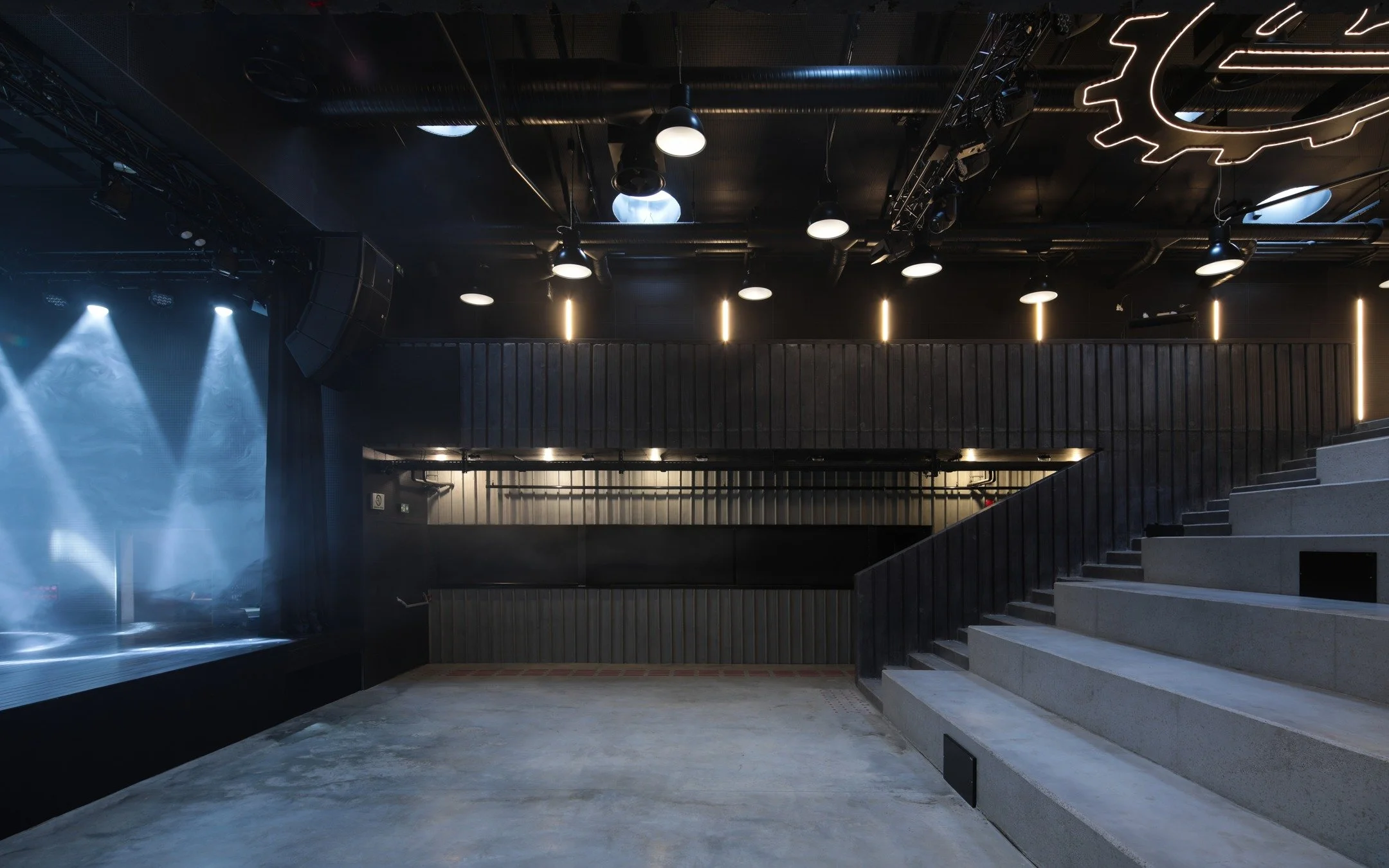 Re-GENERATOR, Zabok
At the heart of the Regenerator is a concert hall with a stage, standing floor, auditorium seating, and a gallery level. Lined along the gallery are three fully equipped rehearsal rooms, as well as a recording studio.
LOCATION:&nb