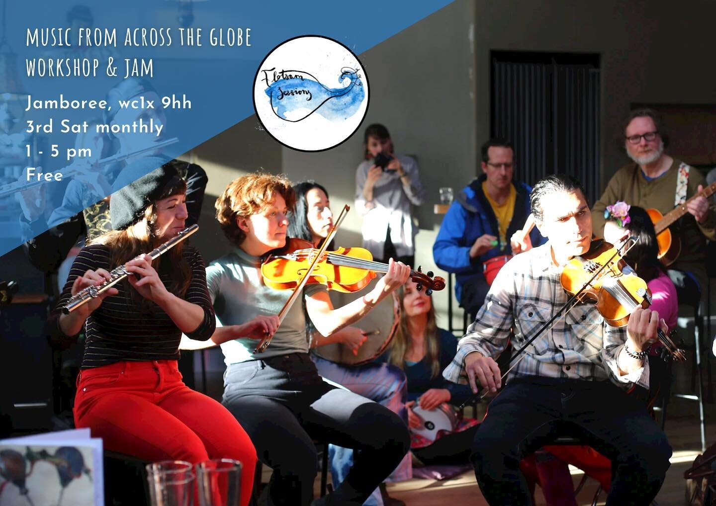 Music and sunshine ☀️ 

We&rsquo;re looking forward to our next Flotsam Sessions at @jamboreevenue 20 May 🦋 Join us to learn a Polish folk song with Maciek and then a cozy afternoon folk jam with music from all around the world 🌎 all welcome!