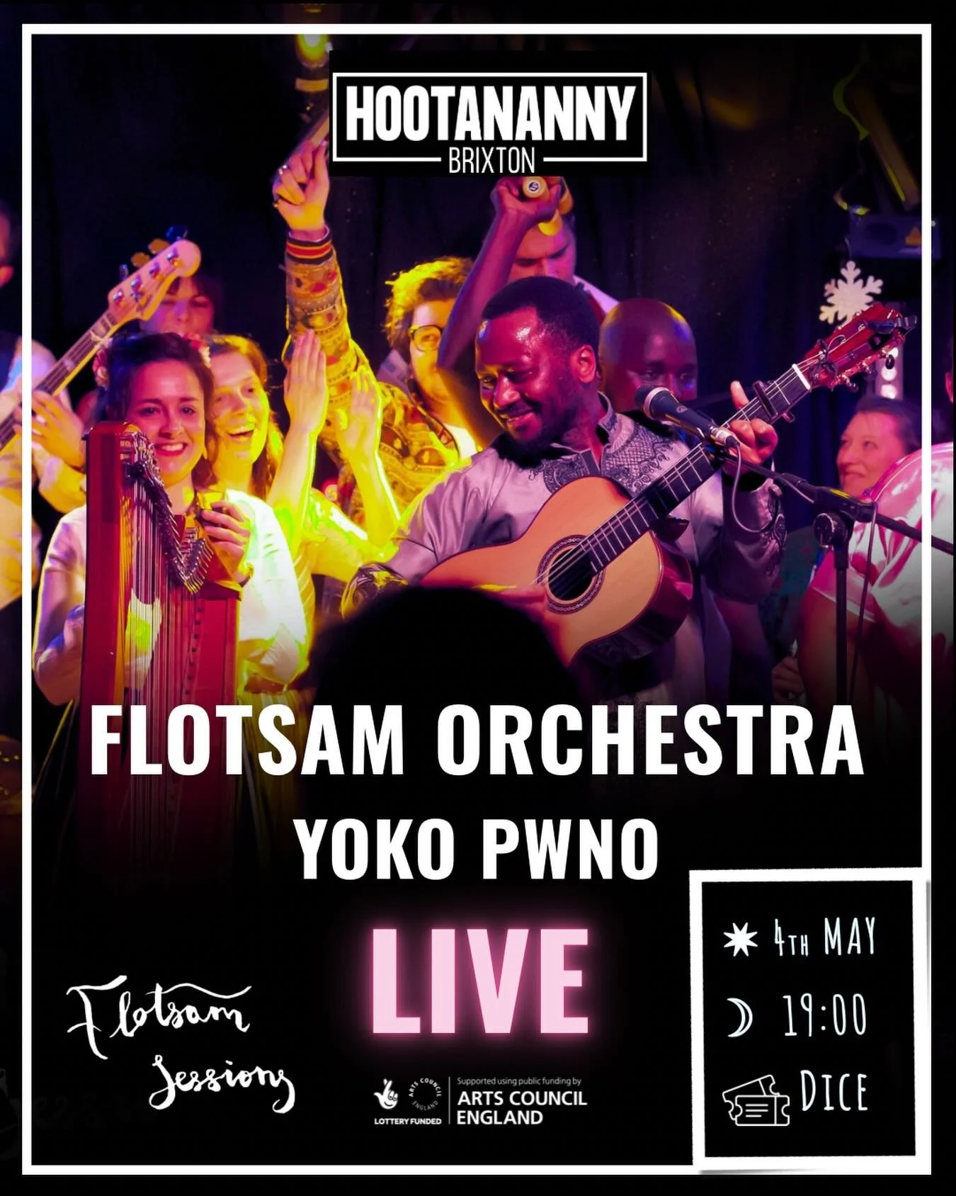 ARE YOU READY? La vamo&rsquo; a tumbar! 💃🏽🎷🎶

Today at @hootanannybrixton 
Doors 7:30 PM

Tickets in bio &amp; story 🎫

Flotsam Orchestra 
+ @yoko_pwno 
LIVE 

A night you&rsquo;ll never forget. 

See you 💙