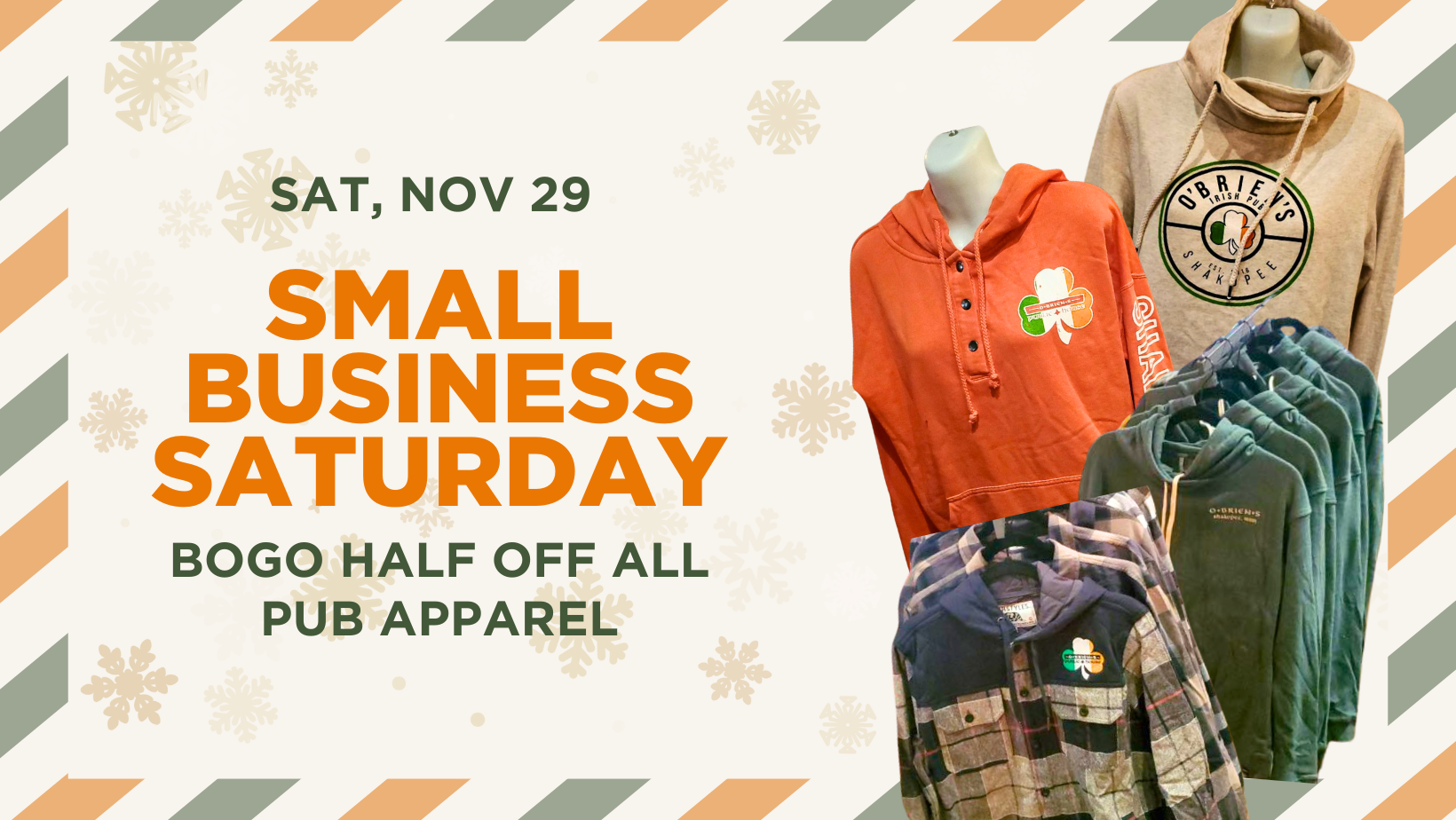 Small Business Saturday: BOGO Half-Off Pub Apparel