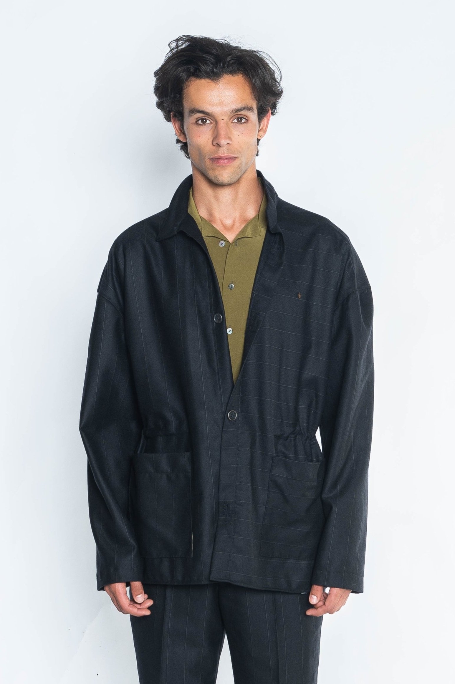 veste-chemise oversize face